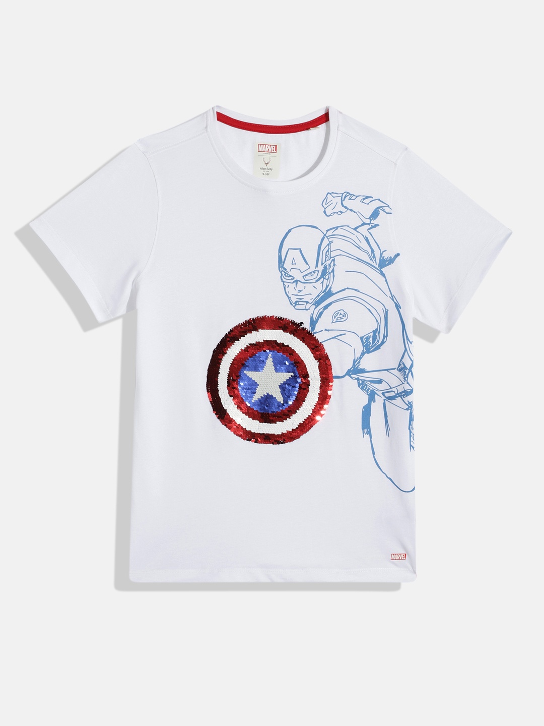 Allen Solly Junior x Marvel Boys Captain America Printed Sequinned Pure Cotton T-shirt, White
Allen Solly Junior x Marvel Boys Captain America Printed Sequinned Pure Cotton T-shirt, White