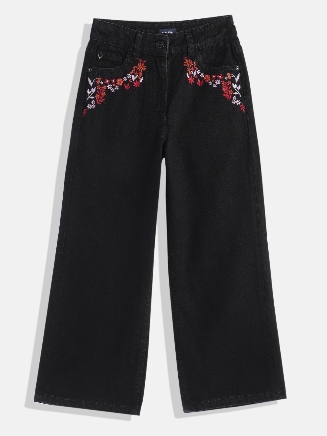 Allen Solly Junior Girls Wide Leg Floral Embroidered Pure Cotton Stretchable Jeans, Black
Allen Solly Junior Girls Wide Leg Floral Embroidered Pure Cotton Stretchable Jeans, Black