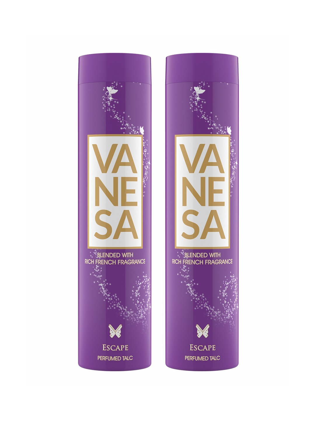 Vanesa Set Of 2 Escape Perfumed Talcum Powder with Rich French Fragrance - 100g Each, Purple
Vanesa Set Of 2 Escape Perfumed Talcum Powder with Rich French Fragrance - 100g Each, Purple