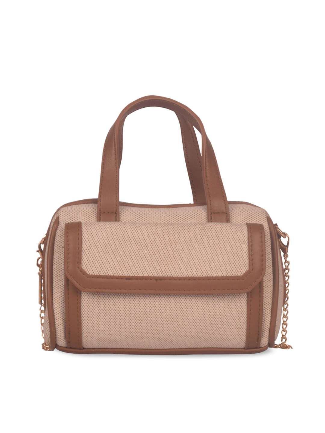 Bagkok PU Structured Handheld Bag, Beige