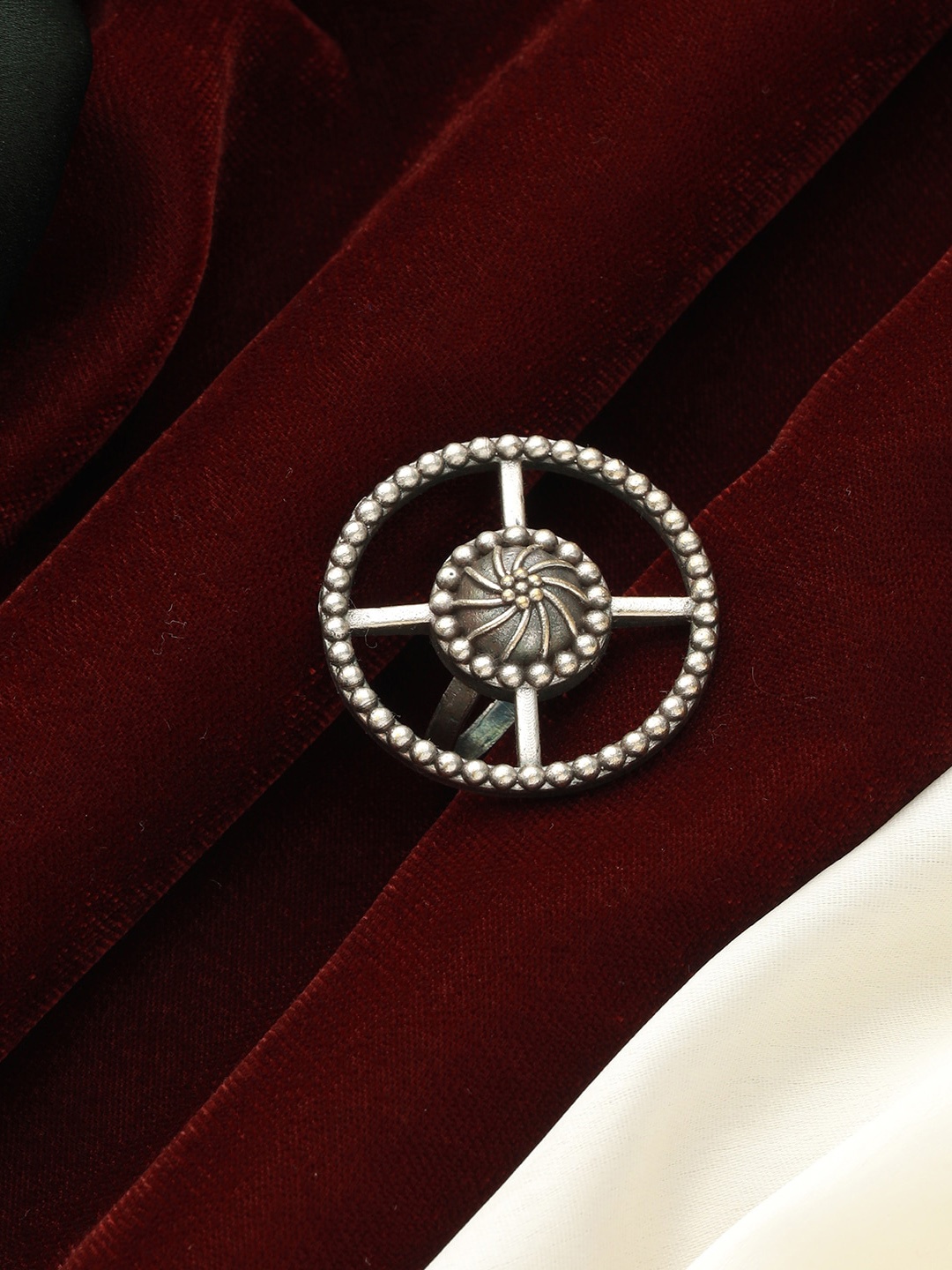 Priyaasi Silver-Plated Oxidised Ring