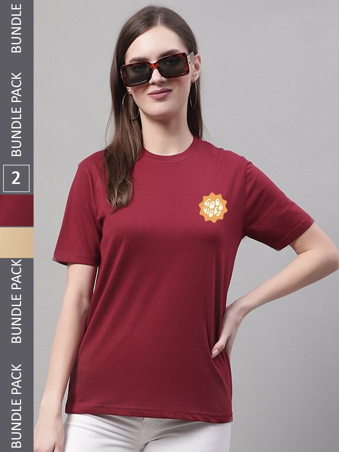 Miaz Lifestyle Pack Of 2 Typography Printed Pure Cotton T-Shirt, Maroon
Miaz Lifestyle Pack Of 2 Typography Printed Pure Cotton T-Shirt, Maroon