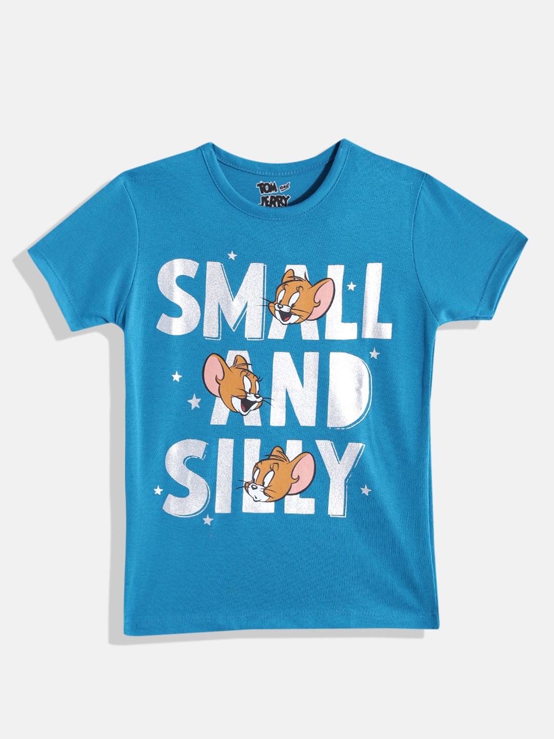 Eteenz Girls Typography & Jerry Printed Cotton T-shirt with Glittery Effect, Turquoise blue
Eteenz Girls Typography & Jerry Printed Cotton T-shirt with Glittery Effect, Turquoise blue