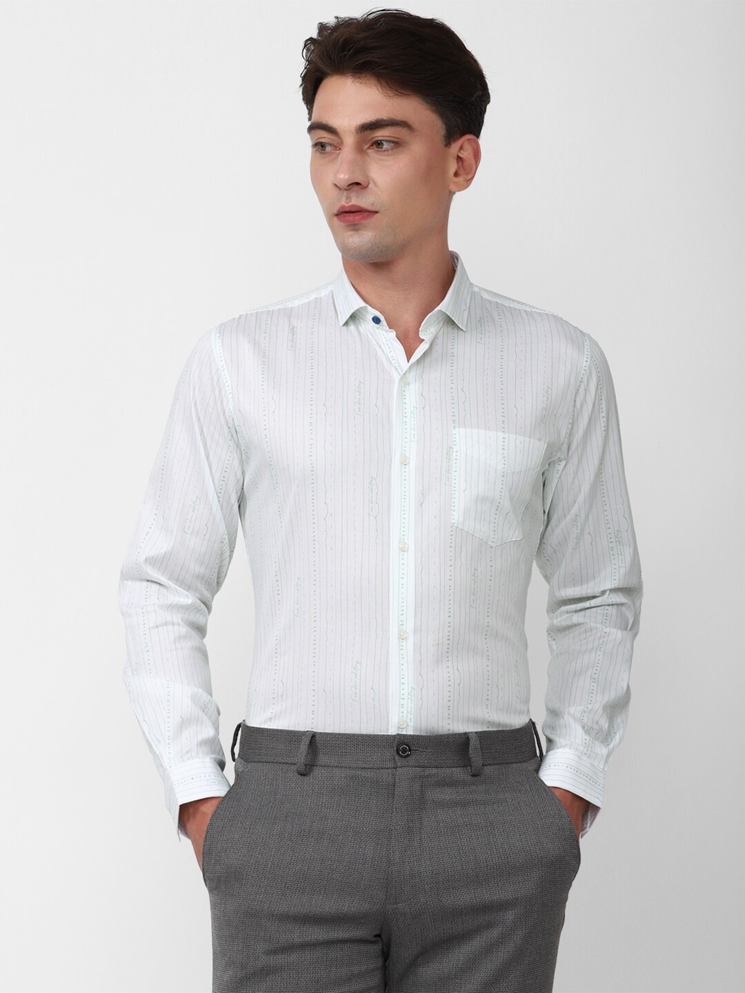 Peter England Spread Collar Long Sleeves Abstract Printed Formal Pure Cotton Shirt, White
Peter England Spread Collar Long Sleeves Abstract Printed Formal Pure Cotton Shirt, White