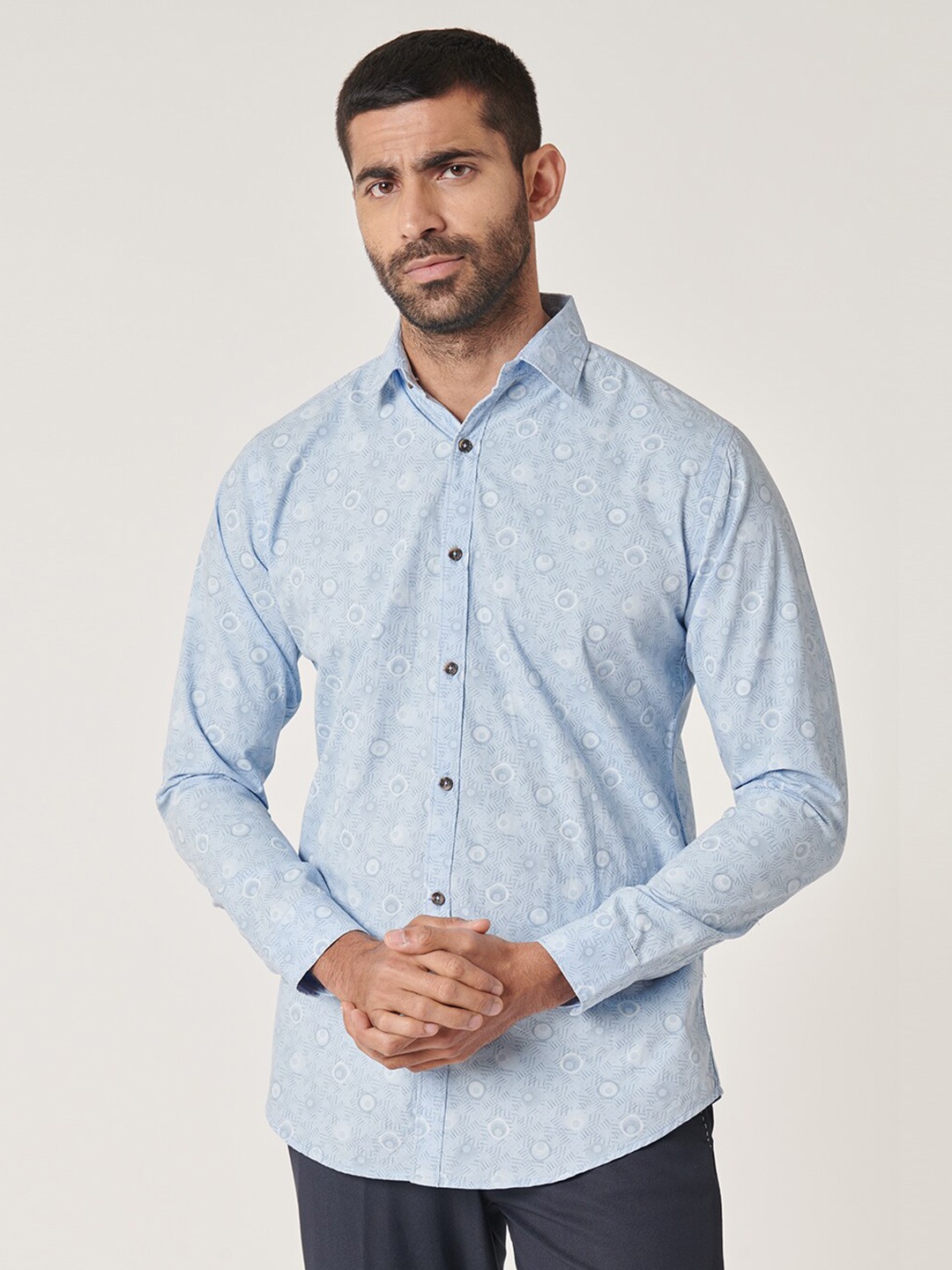 MR BUTTON Spread Collar Long Sleeves Slim Fit Abstract Printed Casual Cotton Shirt, Blue
MR BUTTON Spread Collar Long Sleeves Slim Fit Abstract Printed Casual Cotton Shirt, Blue