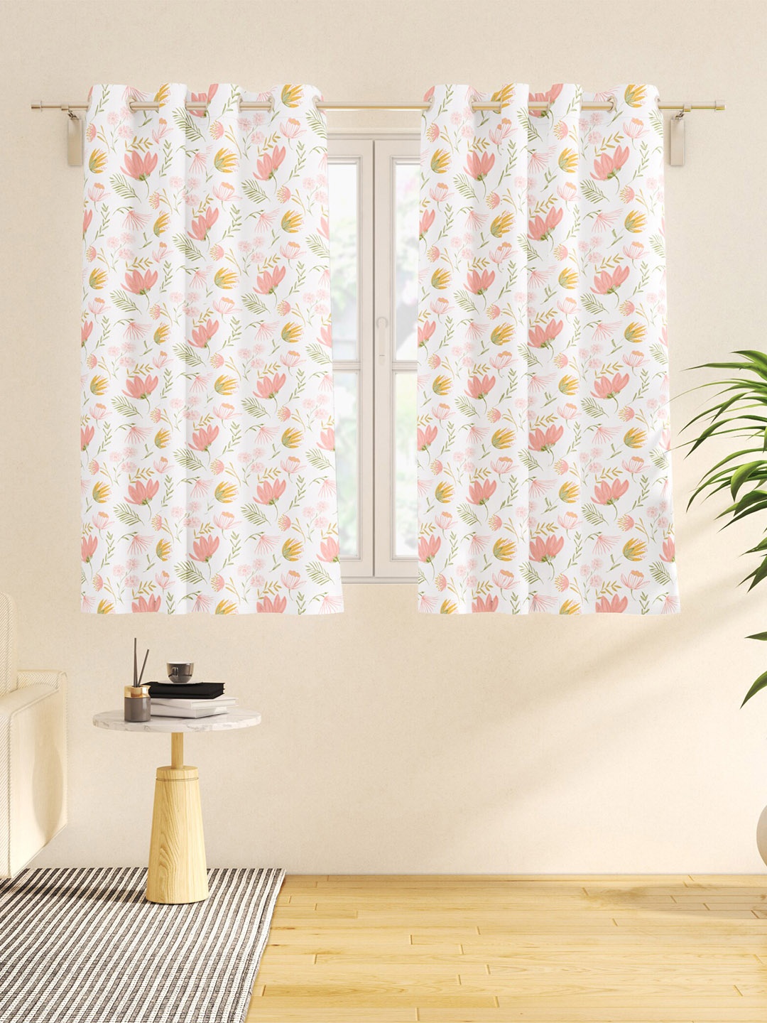 Home Centre Saddle Peach-Coloured & White 2 Pieces Printed Black Out Window Curtains
Home Centre Saddle Peach-Coloured & White 2 Pieces Printed Black Out Window Curtains