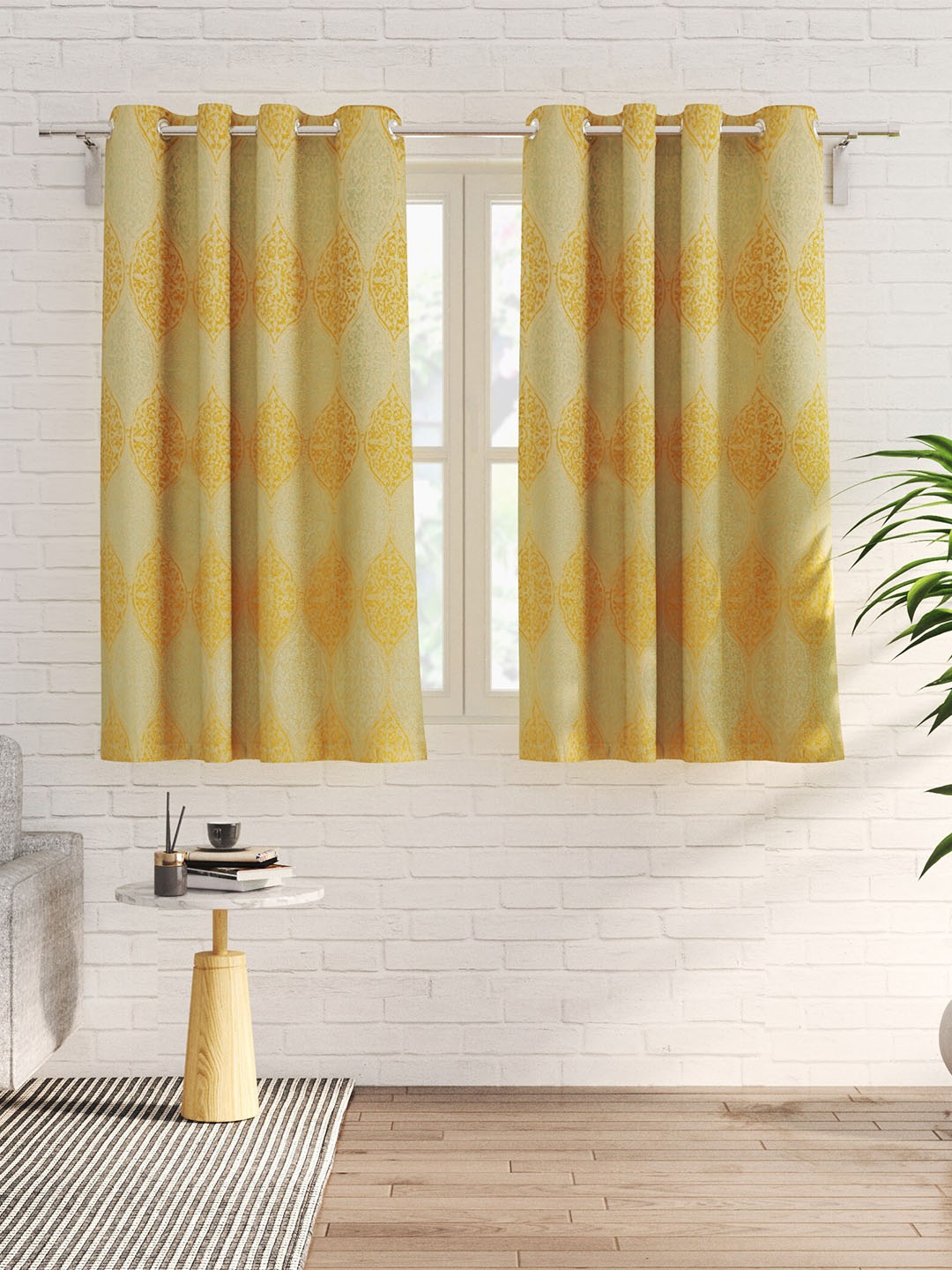 Home Centre Sketch Yellow 2 Pieces Ethnic Motifs Printed Black Out Window Curtains
Home Centre Sketch Yellow 2 Pieces Ethnic Motifs Printed Black Out Window Curtains
