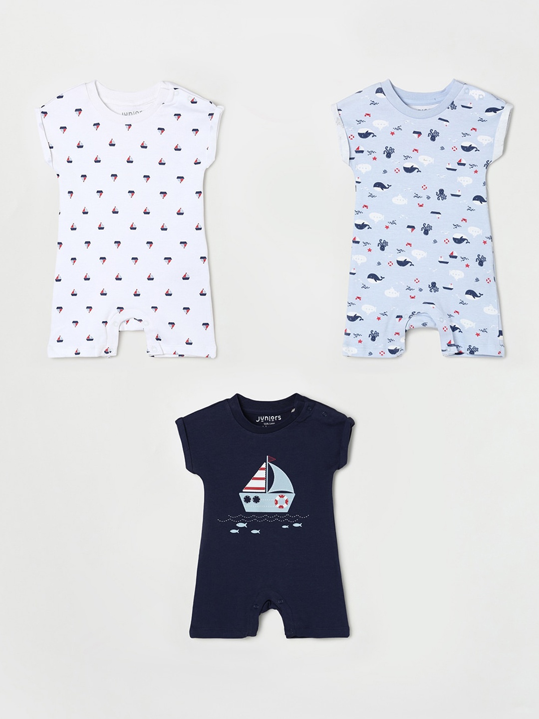Juniors by Lifestyle Boys Infants Boys Pack Of 3 Printed Pure Cotton Rompers, Green
Juniors by Lifestyle Boys Infants Boys Pack Of 3 Printed Pure Cotton Rompers, Green