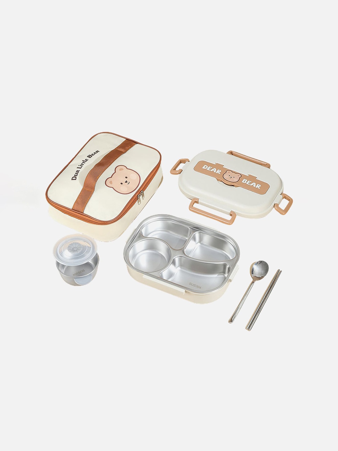 Little Surprise Box LLP Cream-Coloured Printed Leak Proof Lunch Box With Lunch Bag
Little Surprise Box LLP Cream-Coloured Printed Leak Proof Lunch Box With Lunch Bag