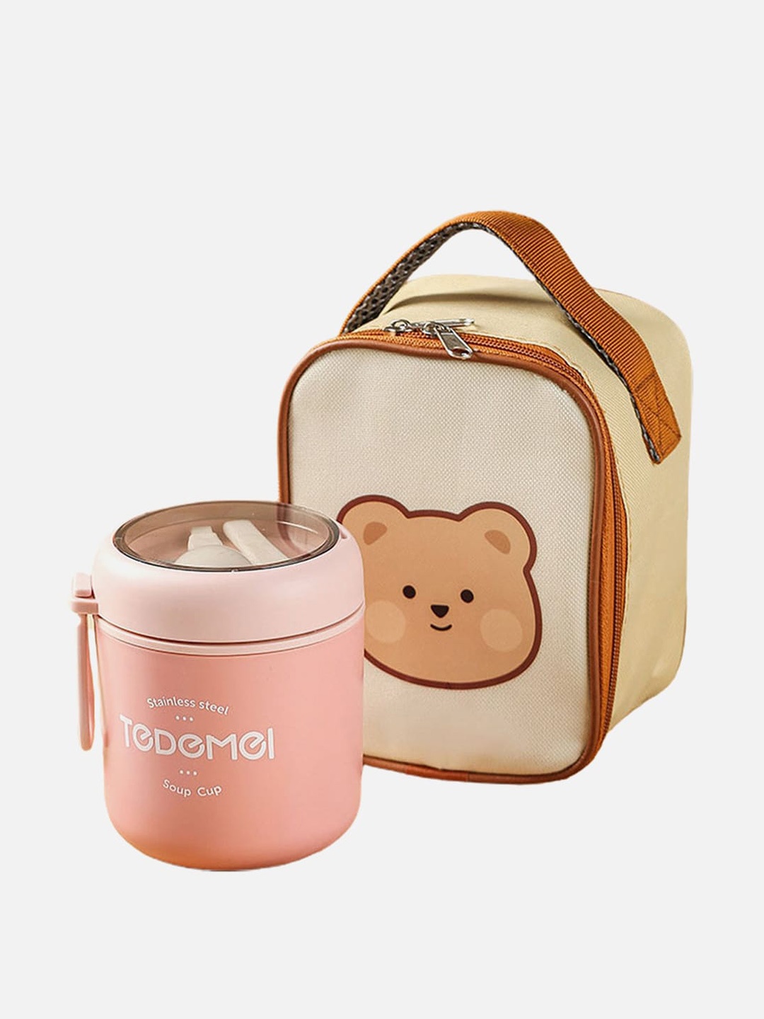Little Surprise Box LLP Kids Pink & Brown Printed Insulated Lunch Box With Lunch Bag
Little Surprise Box LLP Kids Pink & Brown Printed Insulated Lunch Box With Lunch Bag