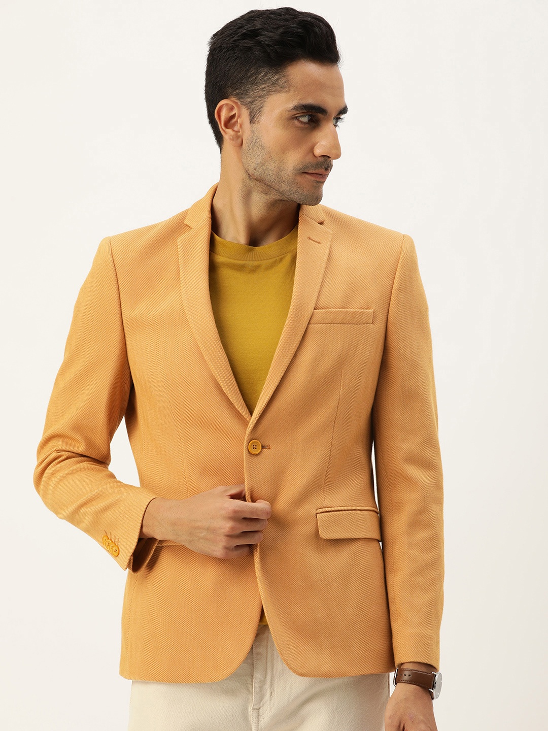 Peter England Men Self Design Neo Slim Fit Single-Breasted Smart Casual Blazer, Brown
Peter England Men Self Design Neo Slim Fit Single-Breasted Smart Casual Blazer, Brown