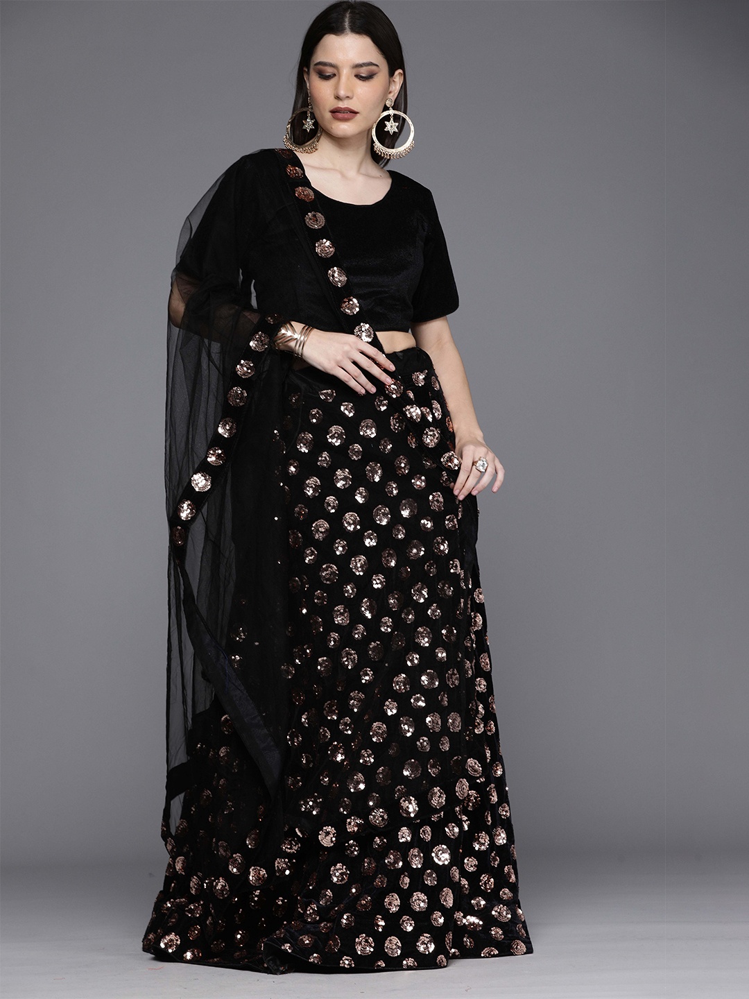 MANVAA Embellished Sequinned Semi-Stitched Lehenga & Unstitched Blouse With Dupatta, Rose gold
MANVAA Embellished Sequinned Semi-Stitched Lehenga & Unstitched Blouse With Dupatta, Rose gold