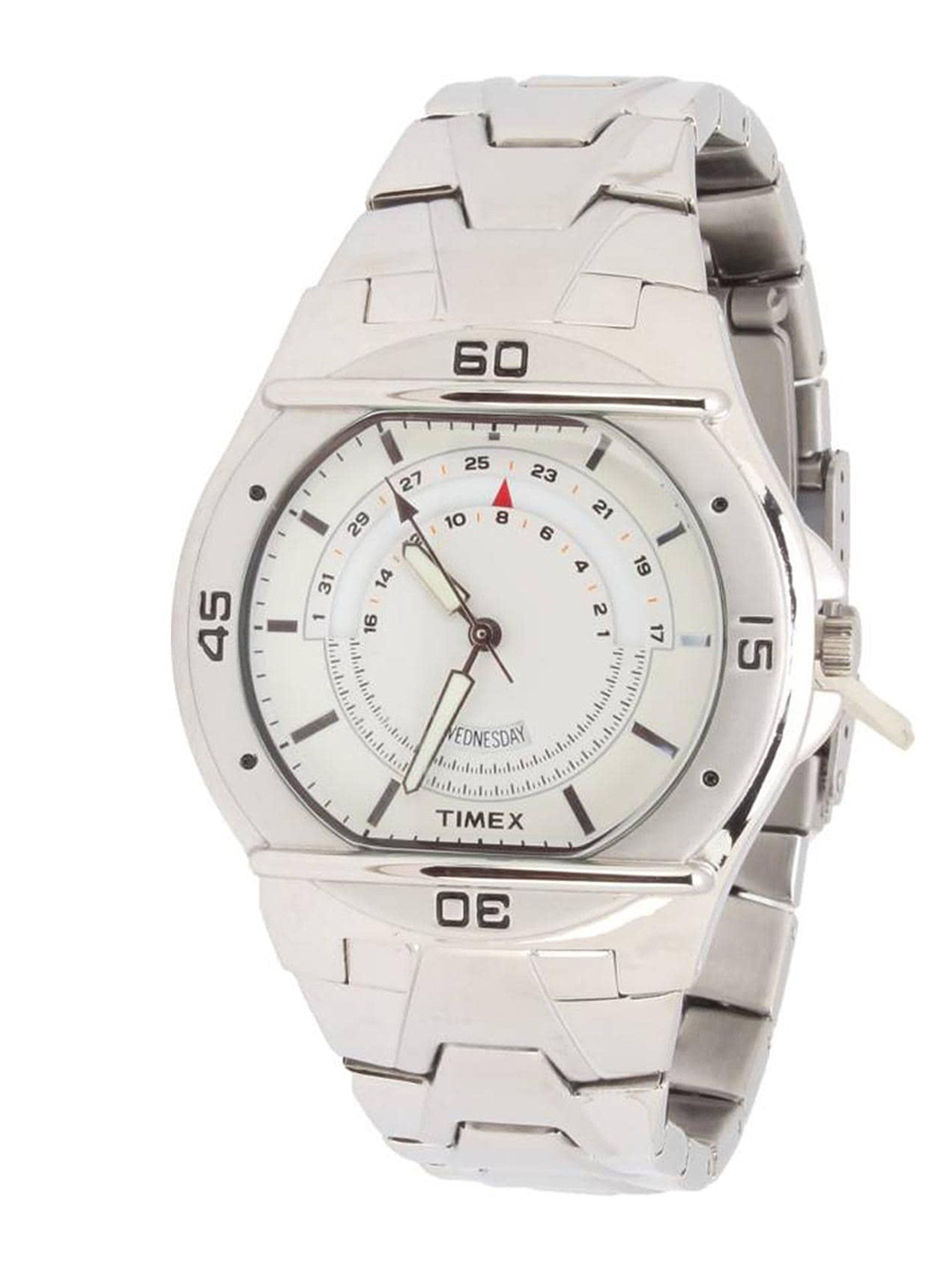 Timex Men Dial & Stainless Steel Bracelet Style Straps Analogue Watch TW000EL06, White
Timex Men Dial & Stainless Steel Bracelet Style Straps Analogue Watch TW000EL06, White