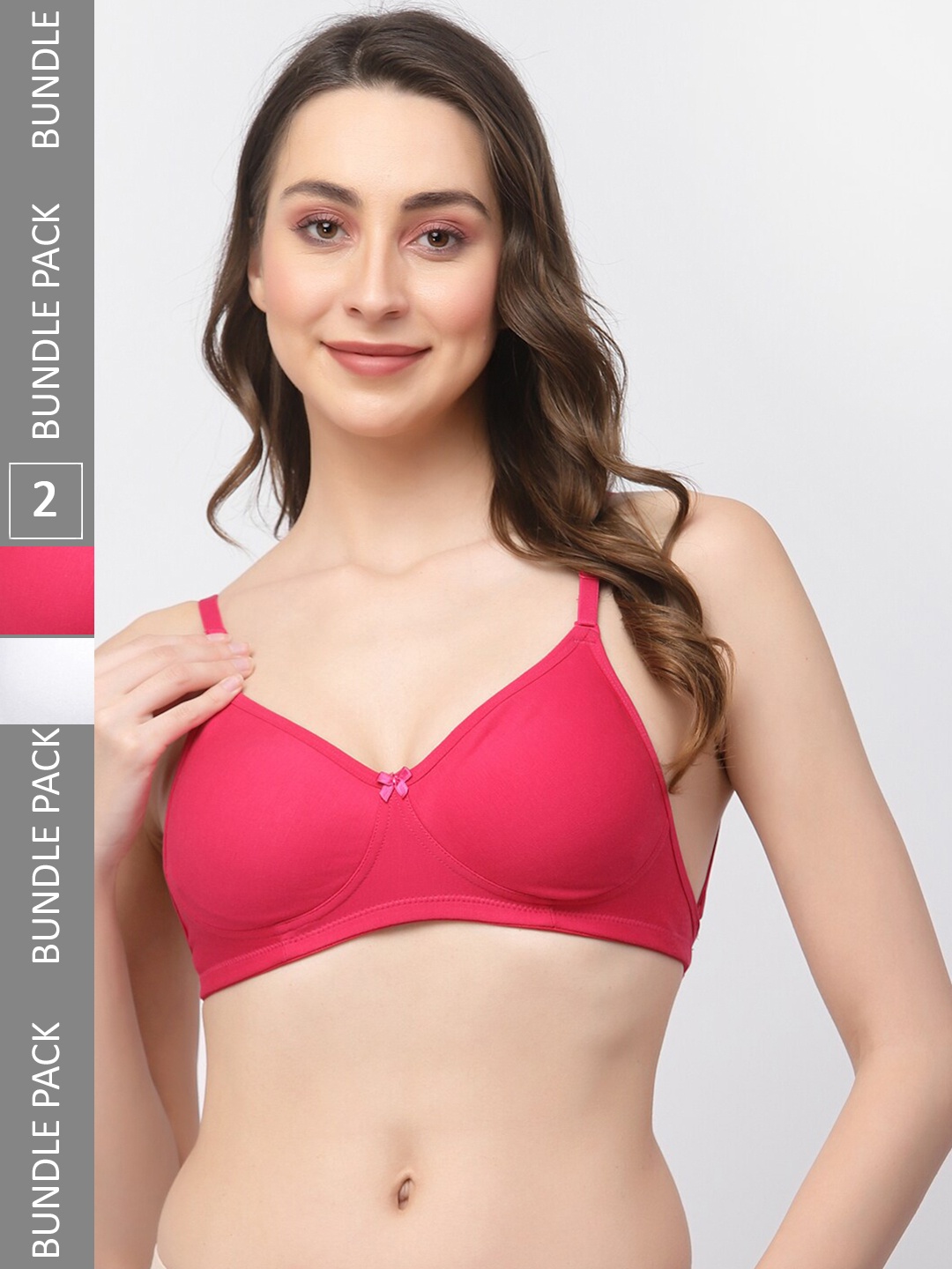 College Girl Pack Of 2 Cotton Non Padded All Day Comfort Full Coverage Seamless Bra, Pink
College Girl Pack Of 2 Cotton Non Padded All Day Comfort Full Coverage Seamless Bra, Pink
