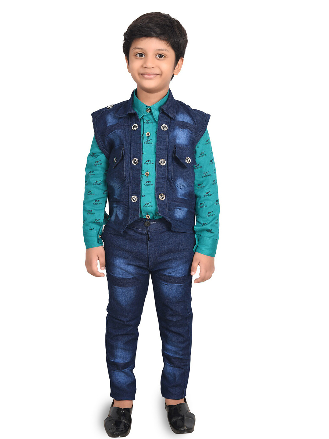 BAESD Boys Printed Shirt with Trousers & Waistcoat, Blue
BAESD Boys Printed Shirt with Trousers & Waistcoat, Blue