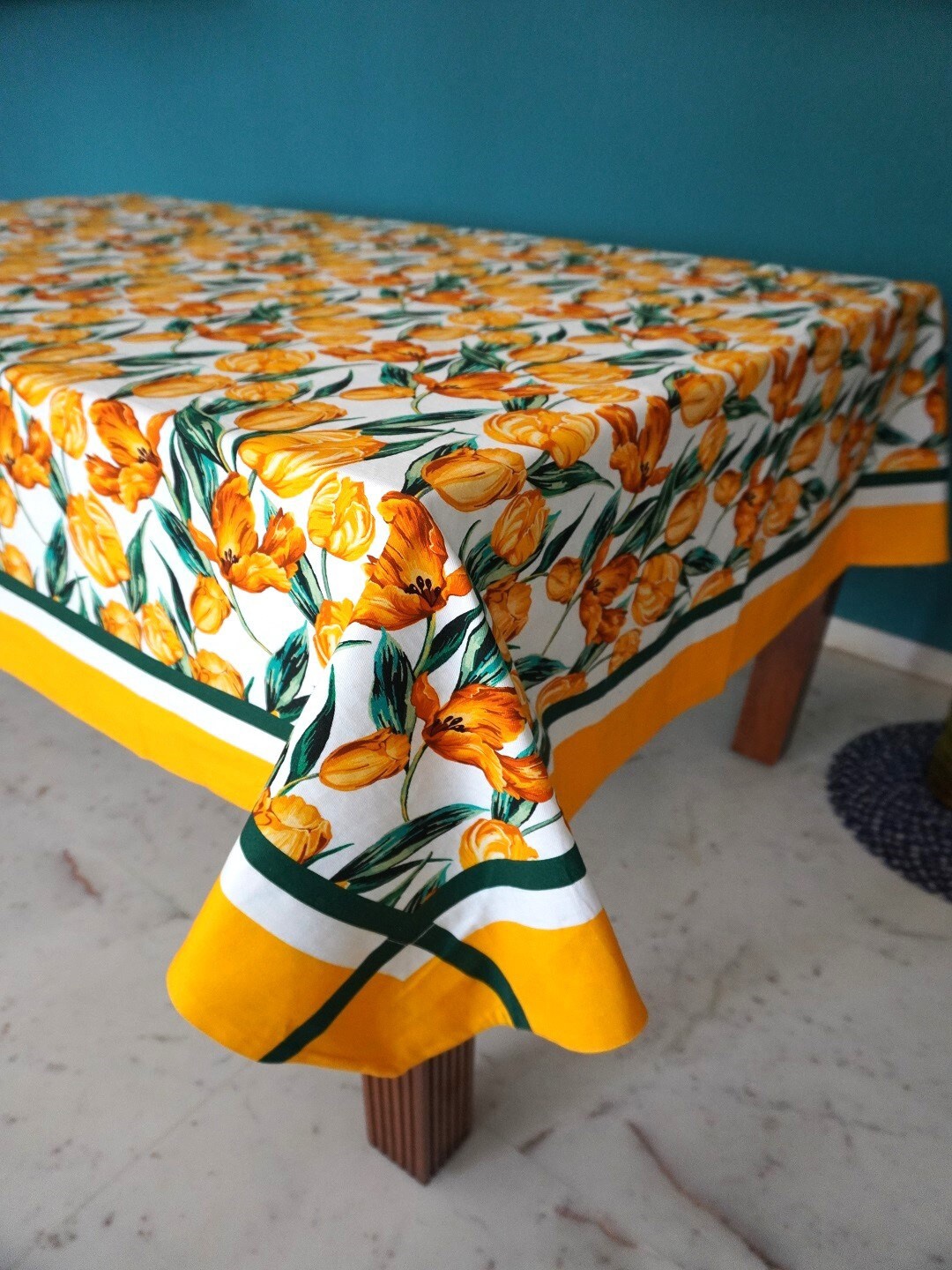TARA- Sparkling Homes White & Yellow Floral Printed Pure Cotton 6 Seater Table Cover
TARA- Sparkling Homes White & Yellow Floral Printed Pure Cotton 6 Seater Table Cover