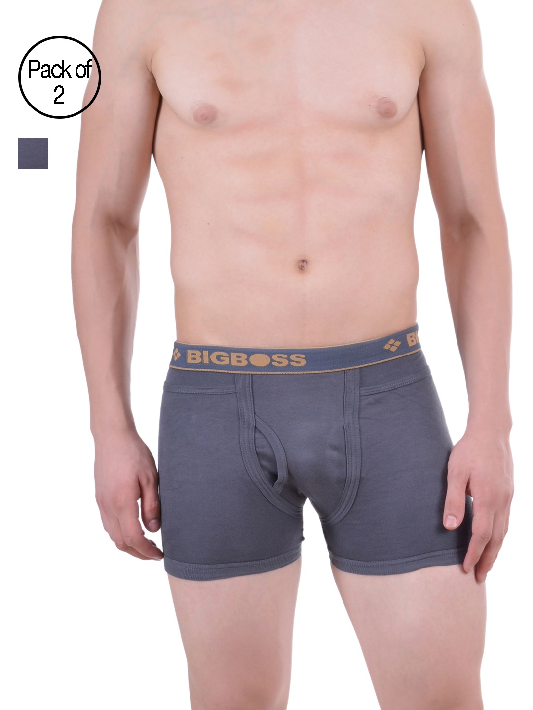 Dollar Bigboss Men Solid Pack of 2 Combed Cotton Intrerlock Pocket Trunk MDTR-10-R1-PO2-SG, Grey
Dollar Bigboss Men Solid Pack of 2 Combed Cotton Intrerlock Pocket Trunk MDTR-10-R1-PO2-SG, Grey