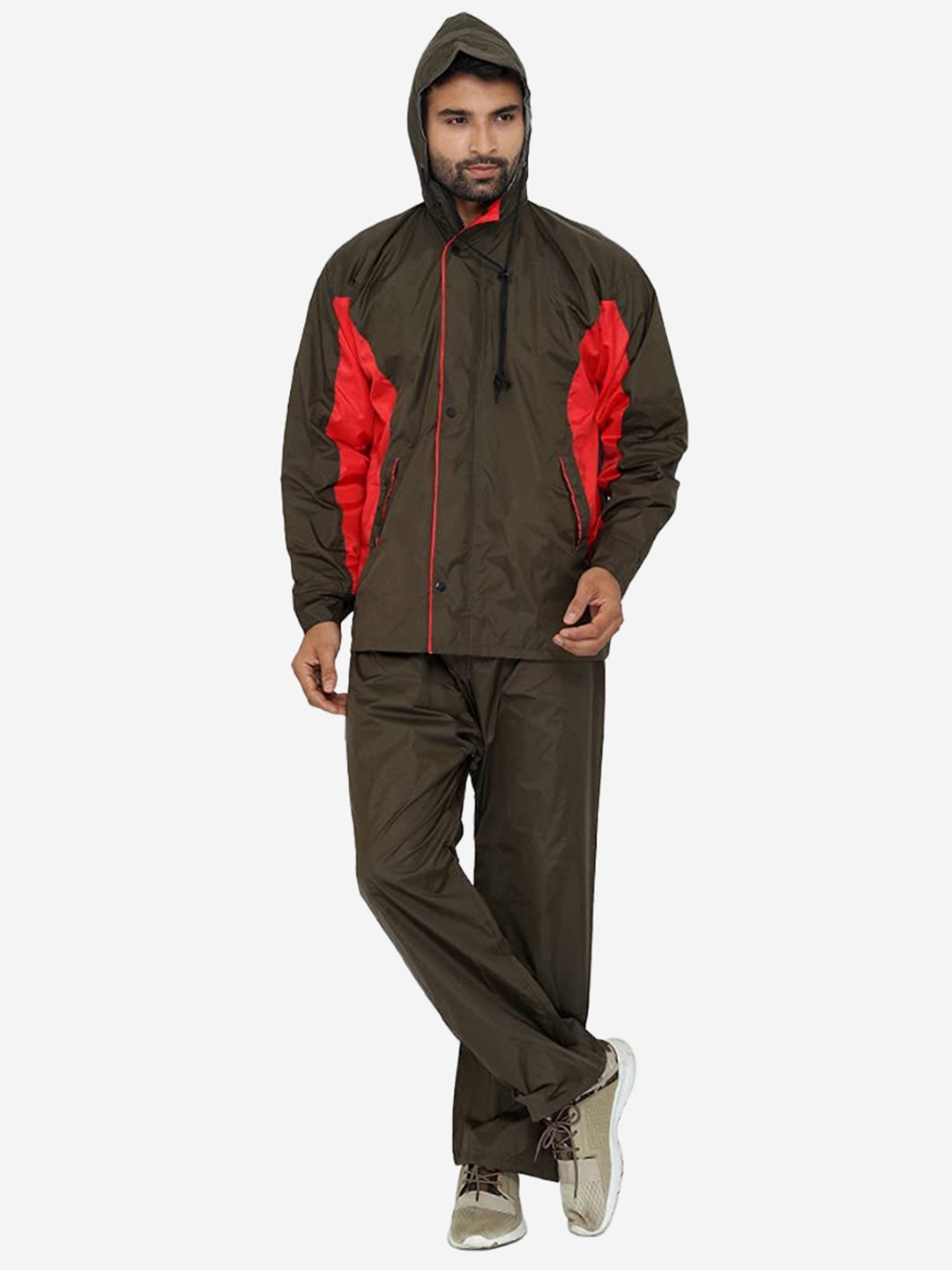 THE CLOWNFISH Champion Colorblocked Reversible Double Coating Rain Suit With Hood, Black
THE CLOWNFISH Champion Colorblocked Reversible Double Coating Rain Suit With Hood, Black