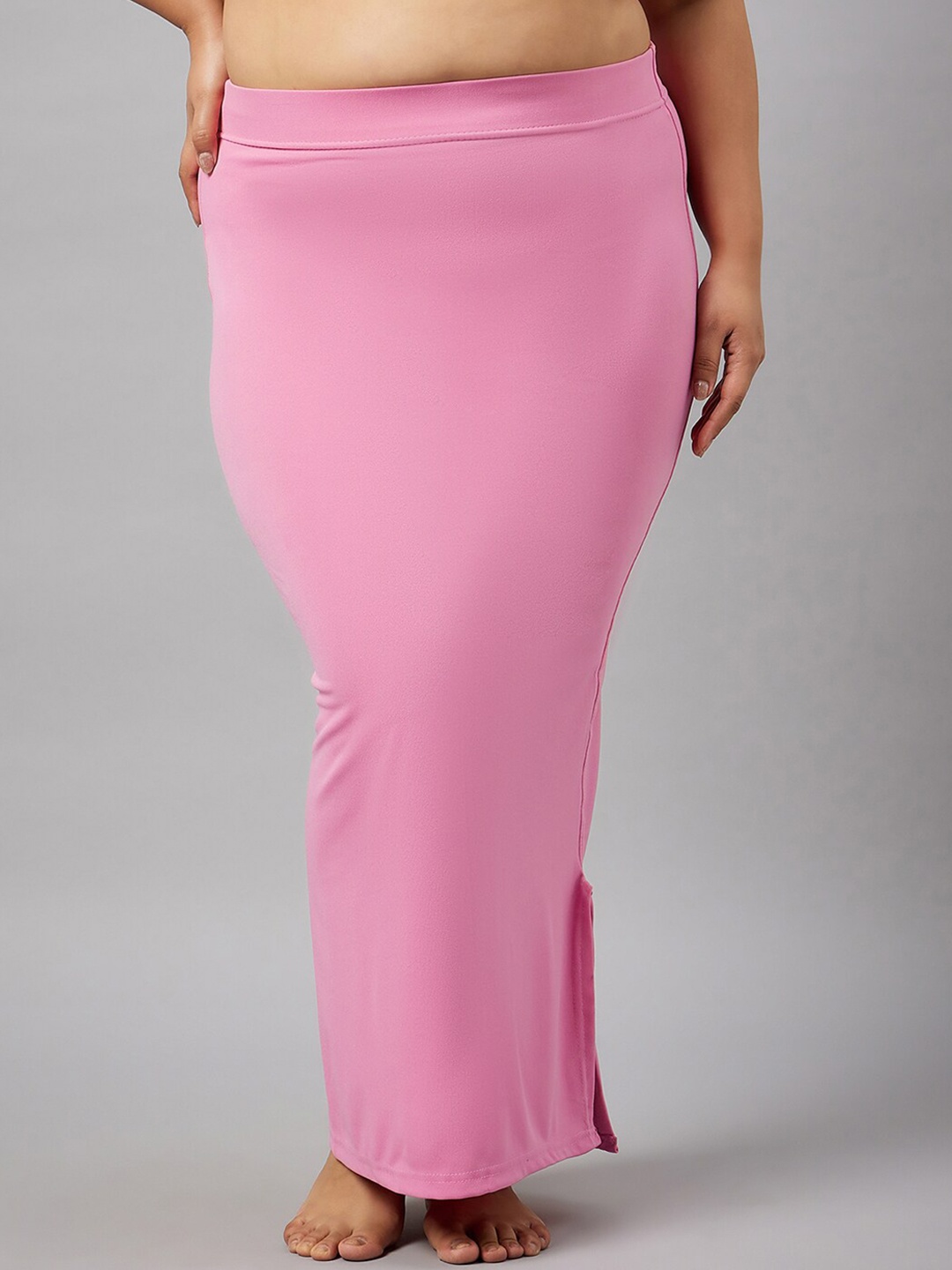 Curves By ZeroKaata Plus Size Seamless Saree Shapewear, Pink