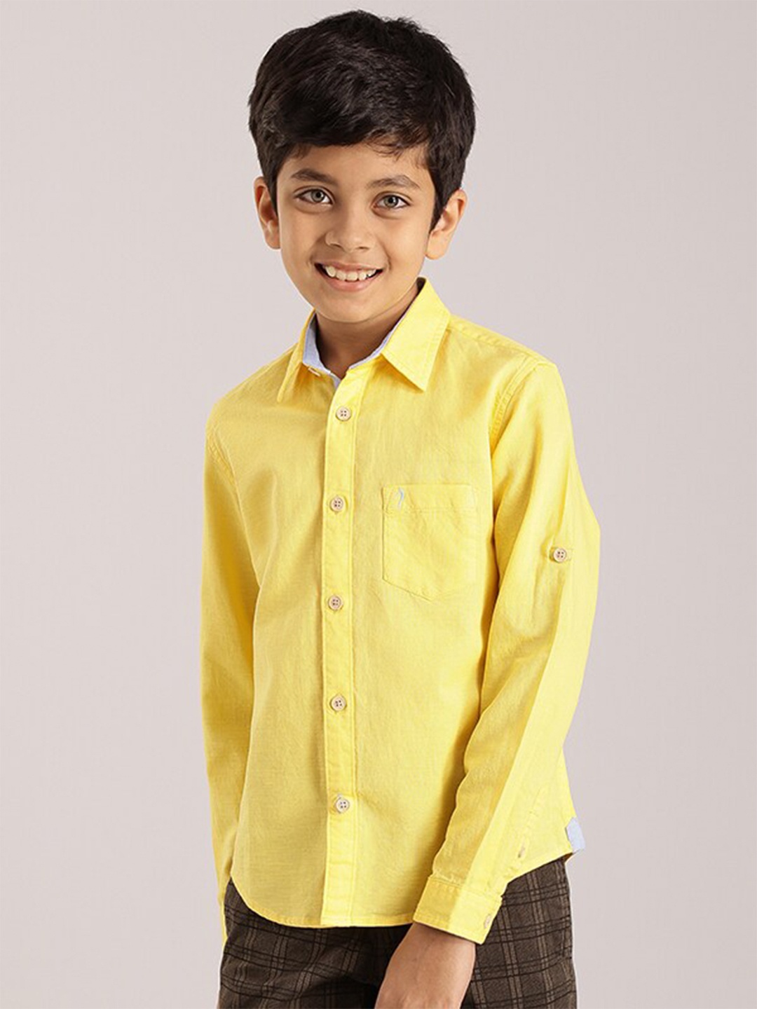 Indian Terrain Boys Classic Spread Collar Pure Cotton Casual Shirt, Yellow
Indian Terrain Boys Classic Spread Collar Pure Cotton Casual Shirt, Yellow