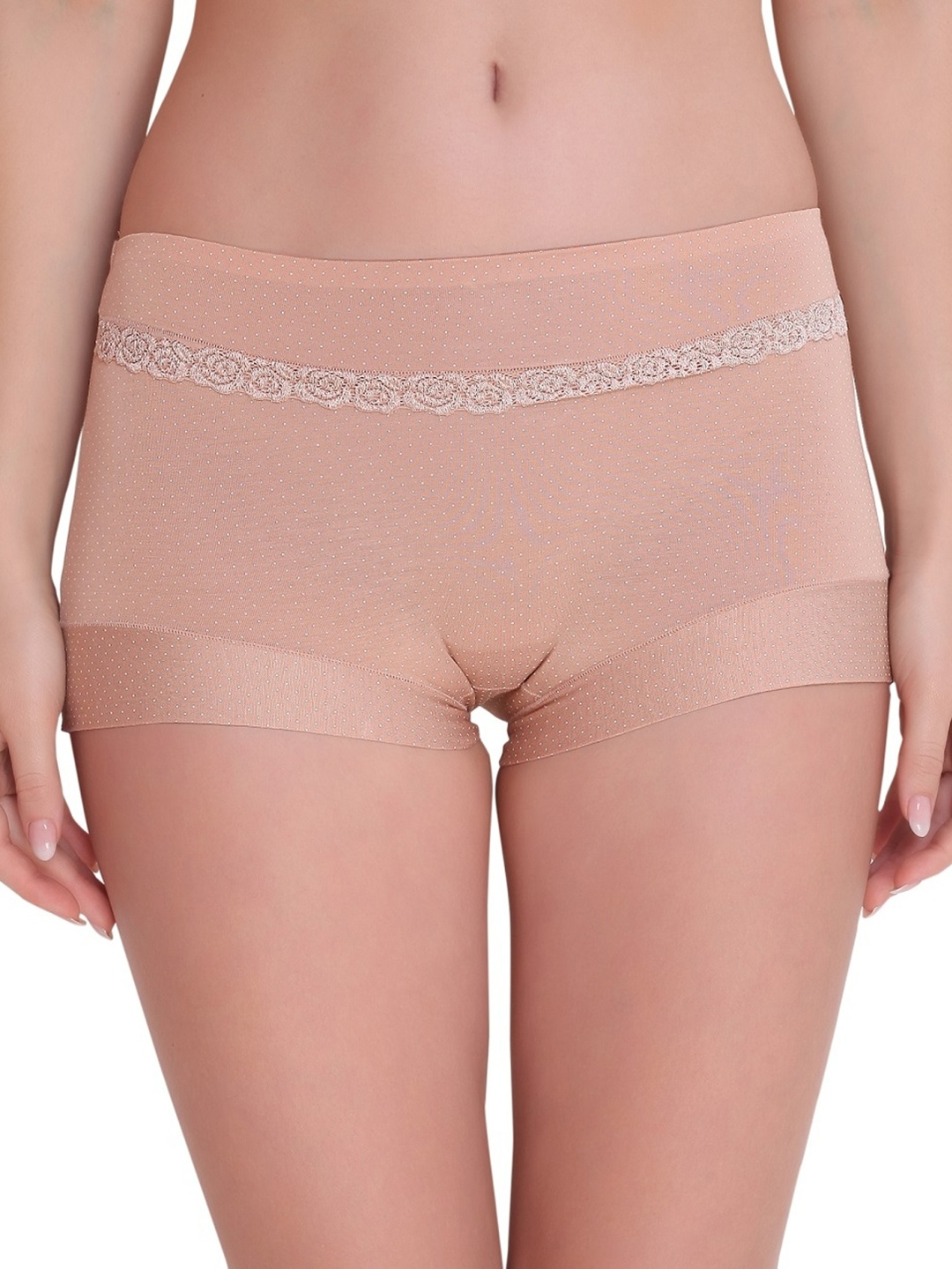 PLUMBURY Women Polka Dot Printed Anti Microbial Boyshort Briefs PLBSP11W810522BG, Beige
PLUMBURY Women Polka Dot Printed Anti Microbial Boyshort Briefs PLBSP11W810522BG, Beige