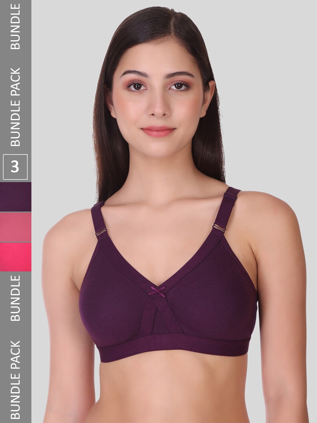 POOJA RAGENEE Pack Of 3 Full Coverage All Day Comfort Non-Padded Everyday T-Shirt, Purple
POOJA RAGENEE Pack Of 3 Full Coverage All Day Comfort Non-Padded Everyday T-Shirt, Purple