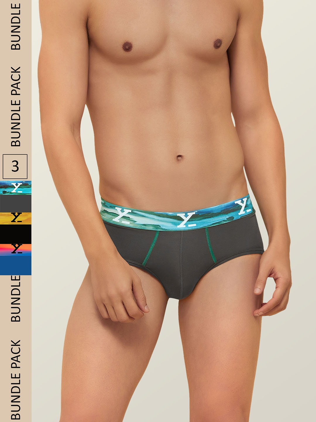 XYXX Men IntelliSoft Antimicrobial Micro Modal Pack of 3 Dynamo Briefs XYBRF3PCKN140, Grey
XYXX Men IntelliSoft Antimicrobial Micro Modal Pack of 3 Dynamo Briefs XYBRF3PCKN140, Grey