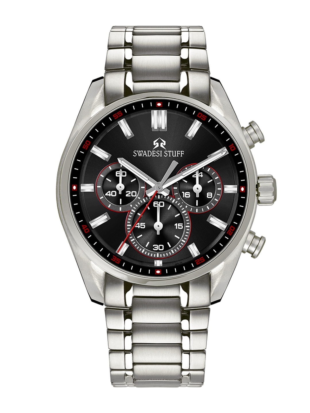 SWADESI STUFF Men Stainless Steel Bracelet Style Straps Analogue Watch TTBLK-BLACK, Silver
SWADESI STUFF Men Stainless Steel Bracelet Style Straps Analogue Watch TTBLK-BLACK, Silver