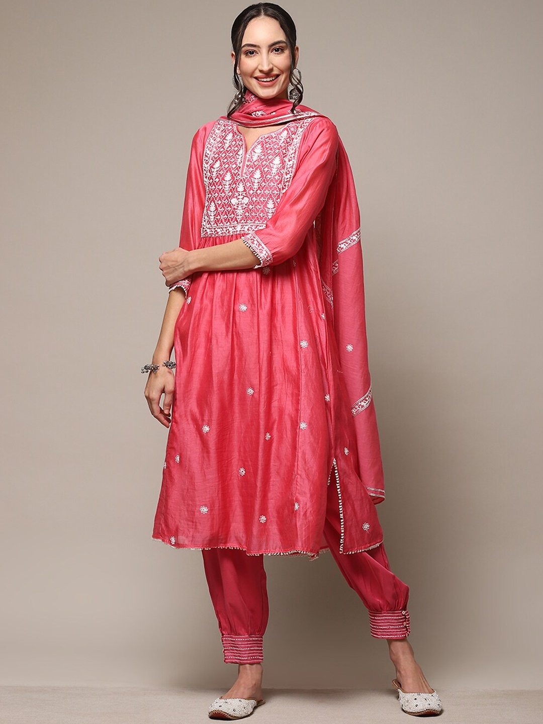 Biba Ethnic Motifs Embroidered Empire Chanderi Silk Kurta With Salwar & Dupatta, Pink
Biba Ethnic Motifs Embroidered Empire Chanderi Silk Kurta With Salwar & Dupatta, Pink