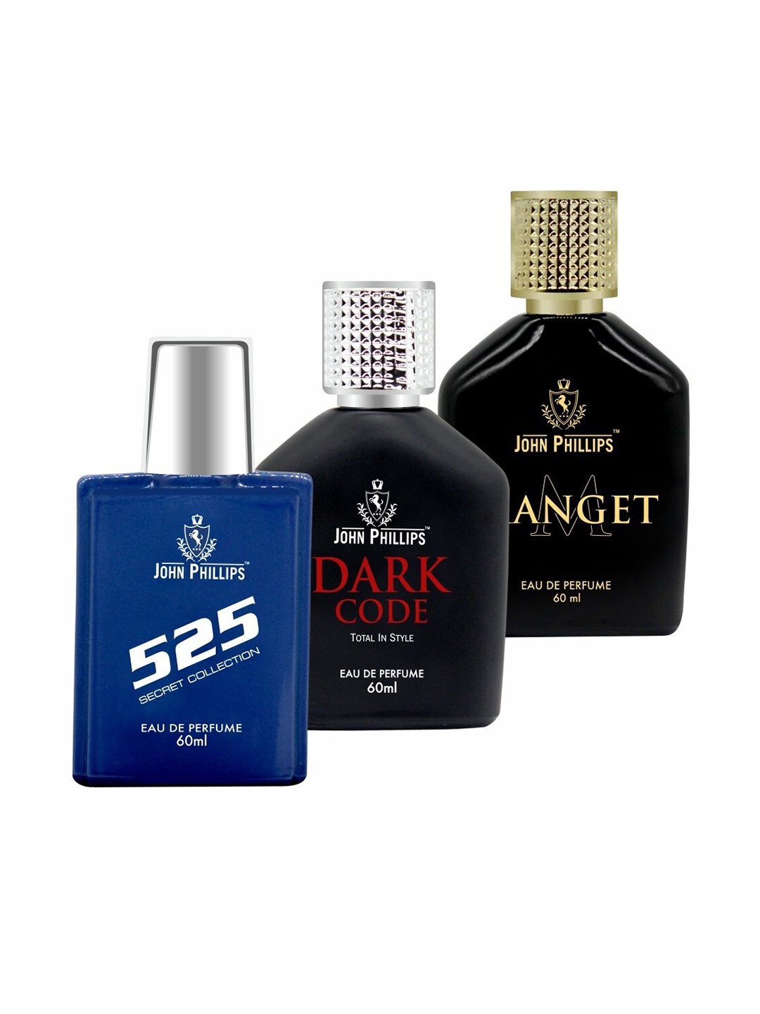 JOHN PHILLIPS 525 & DARK CODE & MANGET, Set Of 3 Long Lasting French Unisex Perfume, Na
JOHN PHILLIPS 525 & DARK CODE & MANGET, Set Of 3 Long Lasting French Unisex Perfume, Na