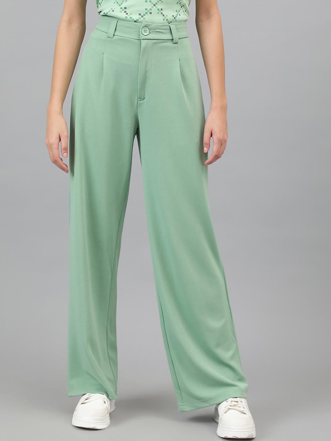 KOTTY BIZwear Women Light green Relaxed Straight Leg High-Rise Easy Wash Pleated Trousers
KOTTY BIZwear Women Light green Relaxed Straight Leg High-Rise Easy Wash Pleated Trousers