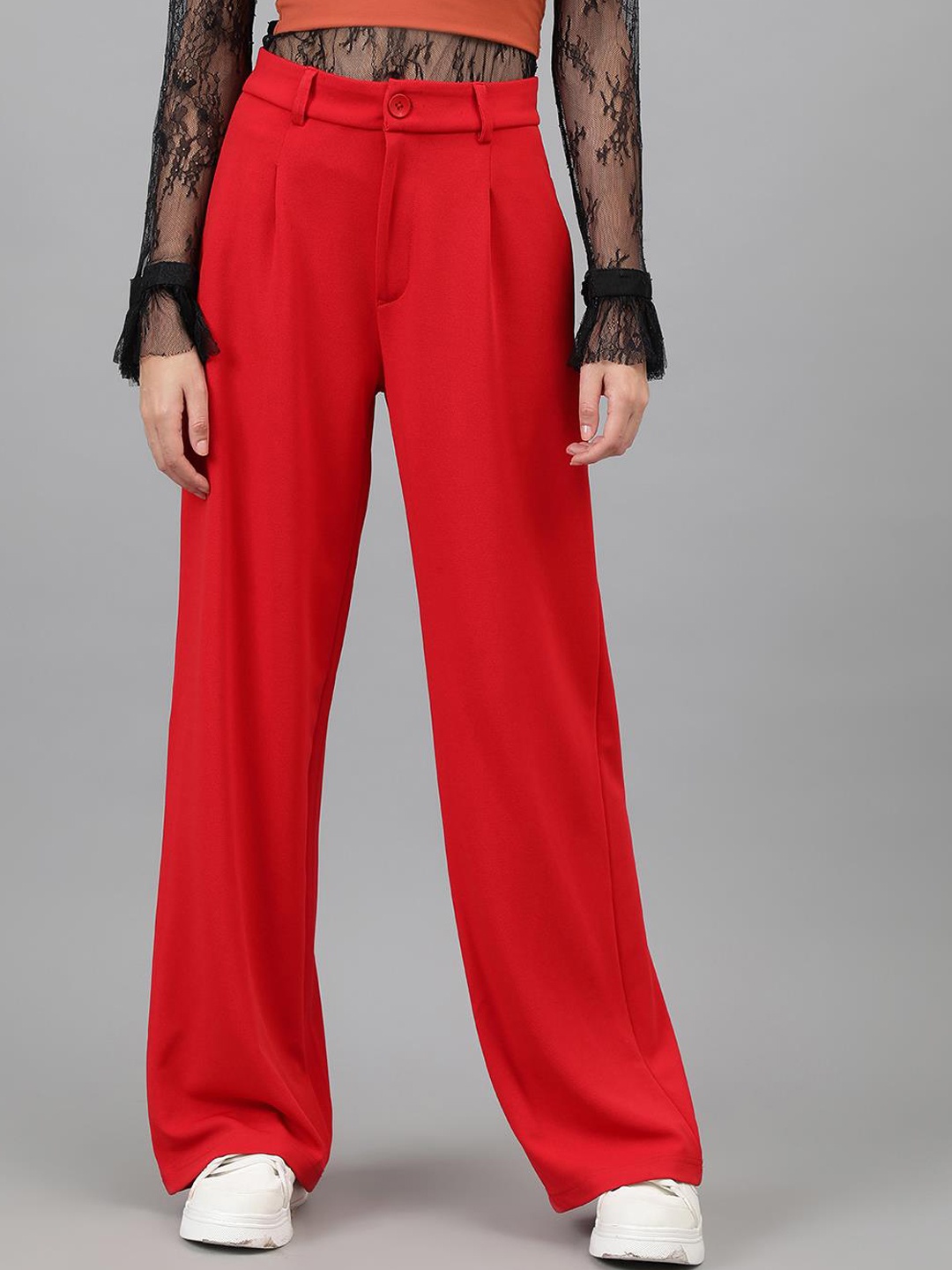 Kotty Women Red Relaxed Straight Leg Straight Fit High-Rise Easy Wash Trousers, Orange
Kotty Women Red Relaxed Straight Leg Straight Fit High-Rise Easy Wash Trousers, Orange