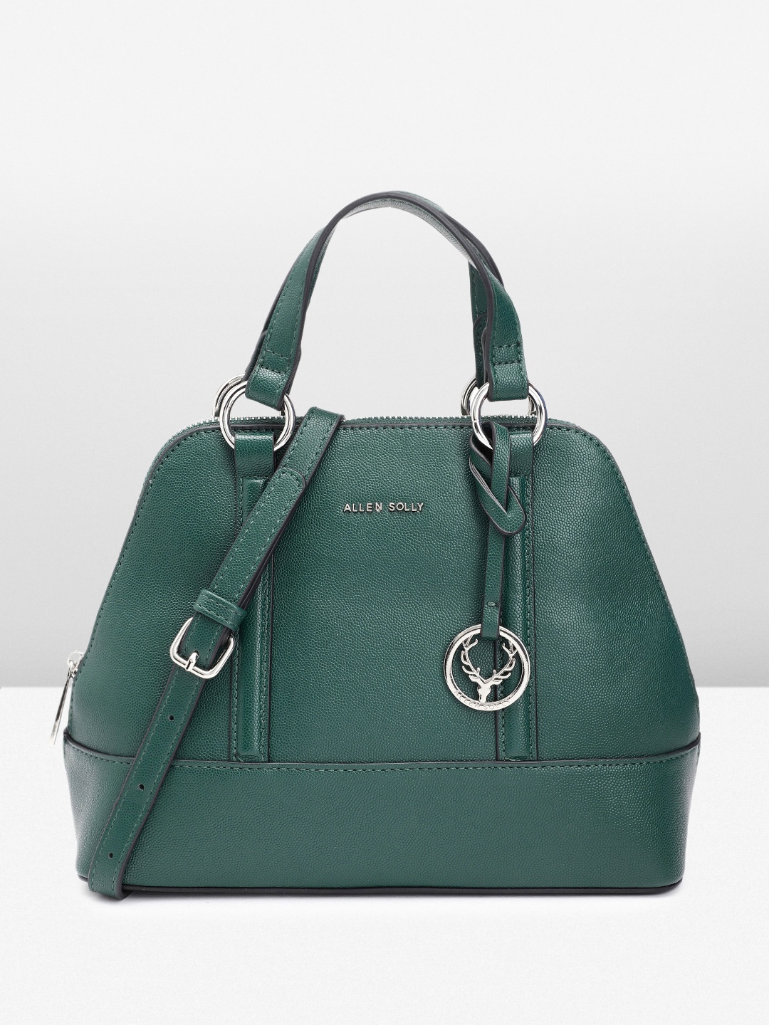 Allen Solly Solid PU Structured Handheld Bag with Brand Logo Tasselled Detail, Green
Allen Solly Solid PU Structured Handheld Bag with Brand Logo Tasselled Detail, Green