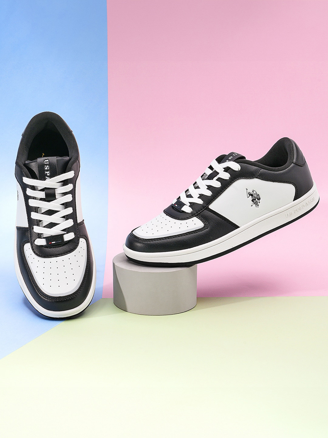 U.S. Polo Assn. Women REIN Colourblocked Comfort Insole Contrast Sole Sneakers, Black
U.S. Polo Assn. Women REIN Colourblocked Comfort Insole Contrast Sole Sneakers, Black