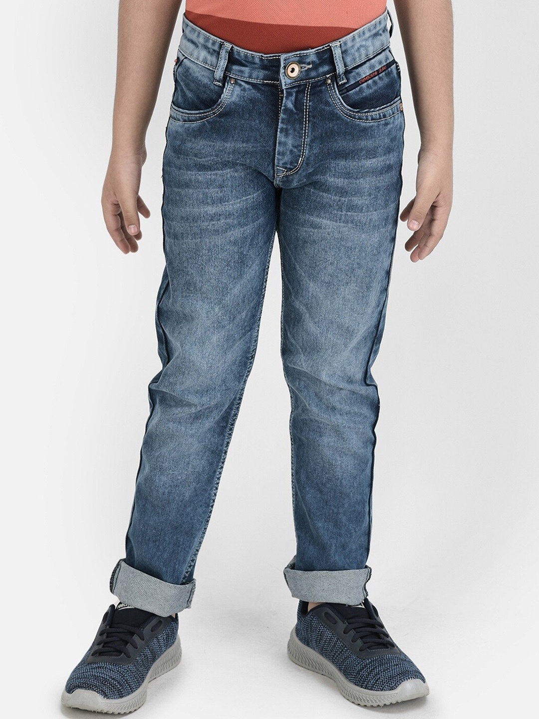 Crimsoune Club Boys Clean Look Whiskers & Chevrons Heavy Fade Slim Fit Stretchable Jeans, Blue
Crimsoune Club Boys Clean Look Whiskers & Chevrons Heavy Fade Slim Fit Stretchable Jeans, Blue