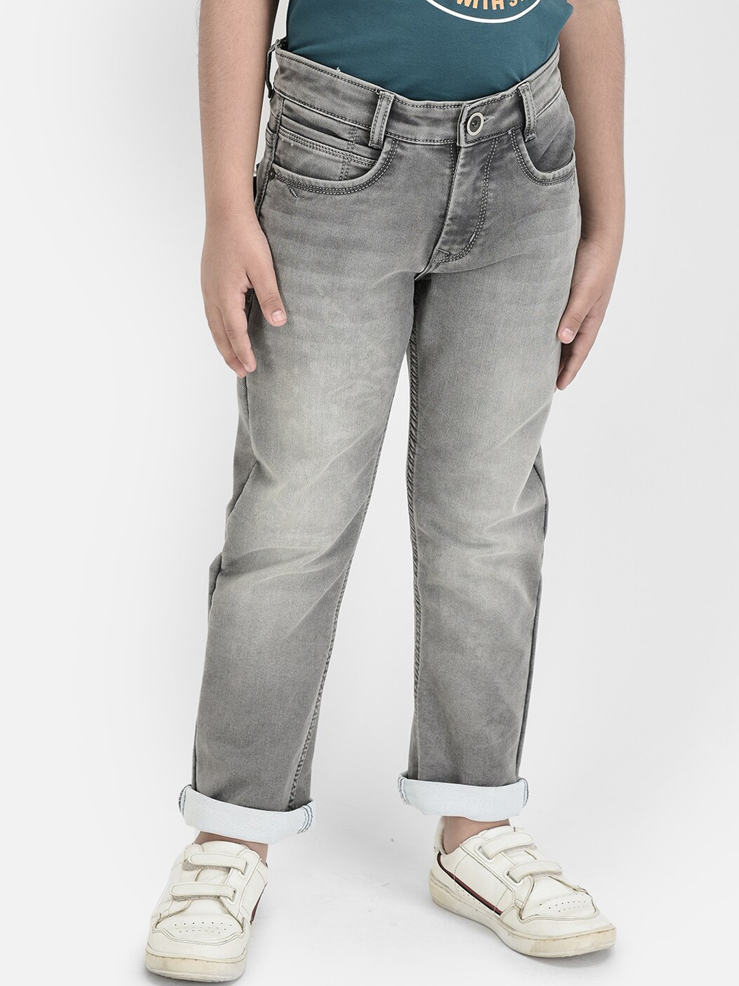 Crimsoune Club Boys Clean Look Whiskers & Chevrons Heavy Fade Slim Fit Stretchable Jeans, Grey
Crimsoune Club Boys Clean Look Whiskers & Chevrons Heavy Fade Slim Fit Stretchable Jeans, Grey