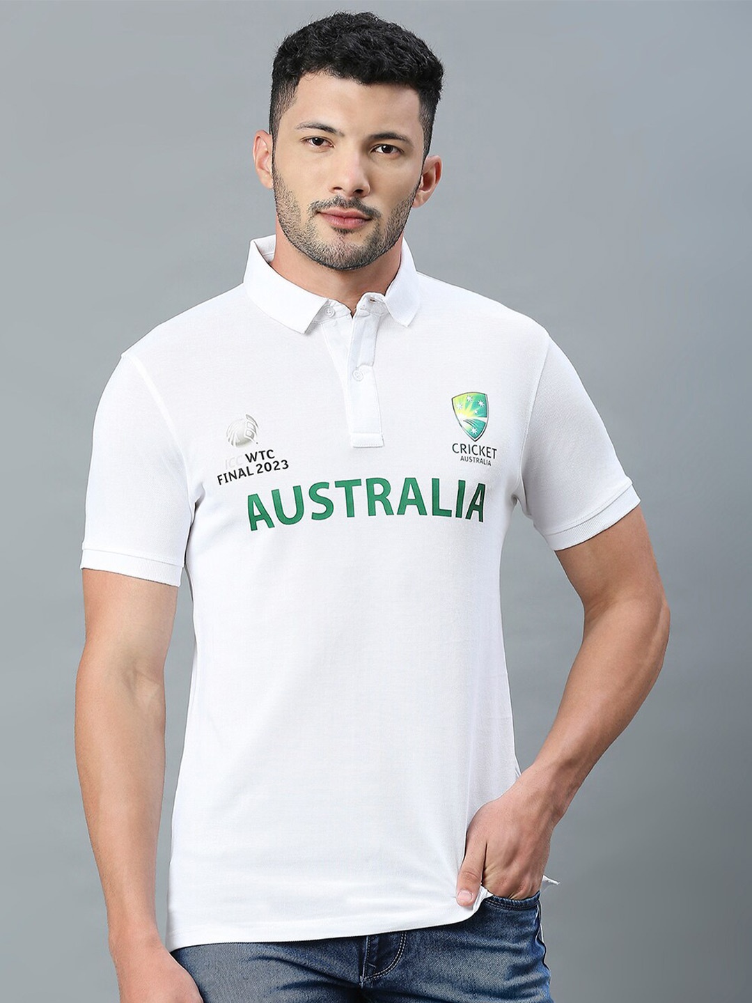 FanCode ICC Test World Cup Men Typography Printed Polo Collar Bio Finish T-shirt, White
FanCode ICC Test World Cup Men Typography Printed Polo Collar Bio Finish T-shirt, White