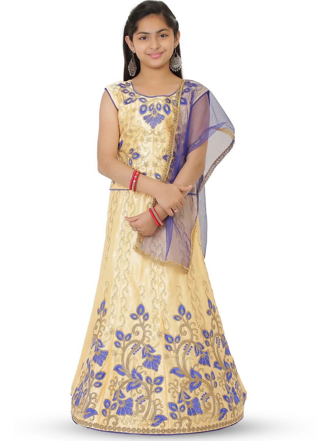 SmartRAHO Girls Embroidered Thread Work Ready to Wear Lehenga & Blouse With Dupatta, Cream
SmartRAHO Girls Embroidered Thread Work Ready to Wear Lehenga & Blouse With Dupatta, Cream