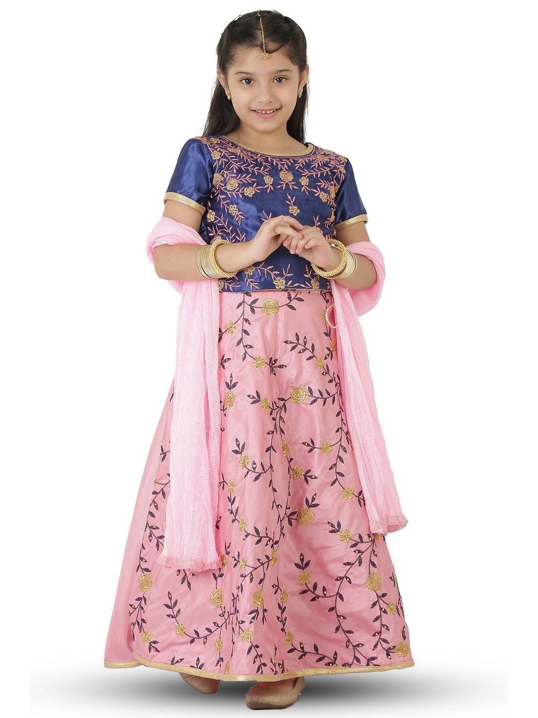 SmartRAHO Girls Embroidered Thread Work Ready to Wear Lehenga & Blouse With Dupatta, Blue
SmartRAHO Girls Embroidered Thread Work Ready to Wear Lehenga & Blouse With Dupatta, Blue