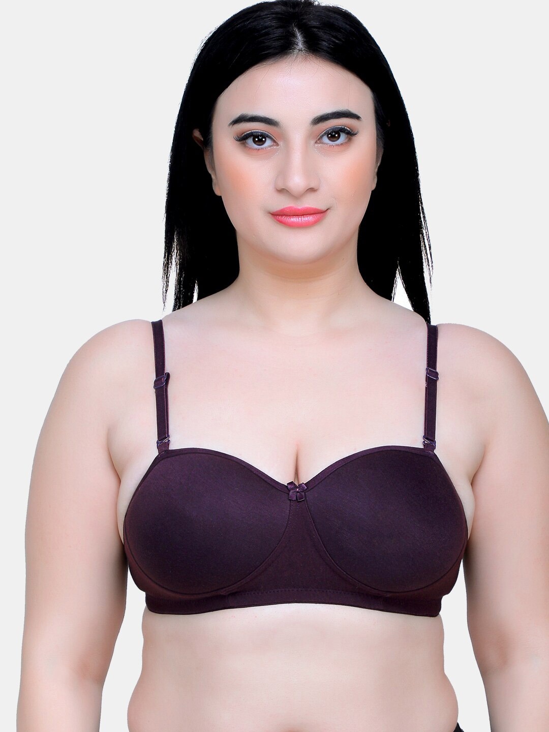 MAROON Medium Coverage Heavily Padded All Day Comfort Seamless Cotton T-shirt Bra, Purple
MAROON Medium Coverage Heavily Padded All Day Comfort Seamless Cotton T-shirt Bra, Purple