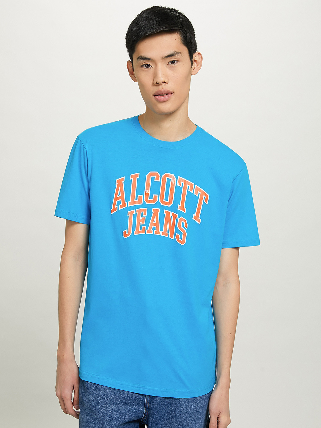 ALCOTT Typography Printed Pure Cotton T-shirt, Blue 
ALCOTT Typography Printed Pure Cotton T-shirt, Blue
