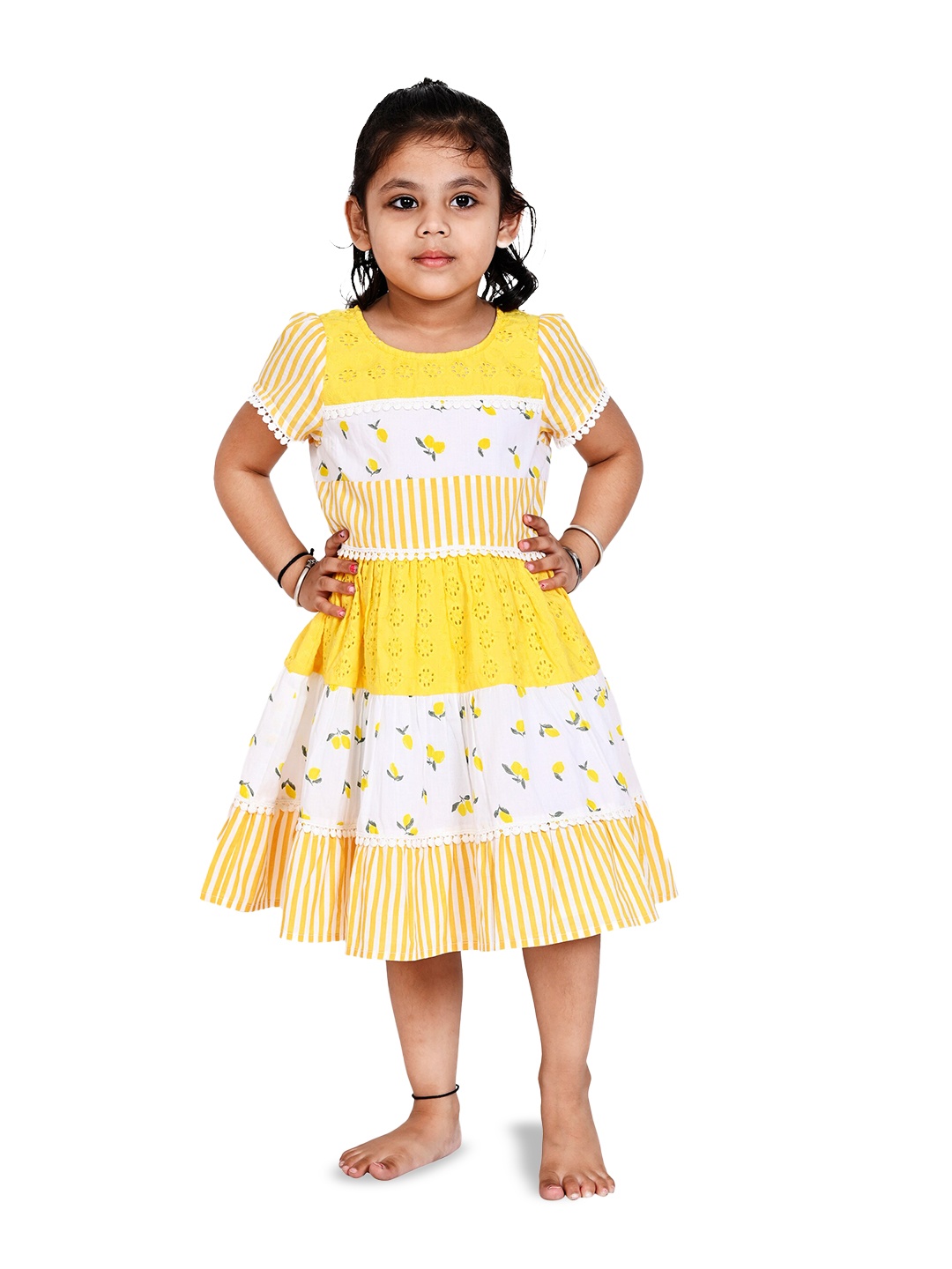 Creative Kids Girls Conversational Printed Smocked Schiffli Cotton Fit & Flare Dress, Yellow
Creative Kids Girls Conversational Printed Smocked Schiffli Cotton Fit & Flare Dress, Yellow