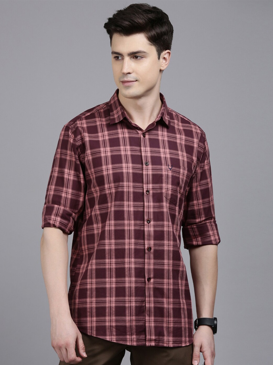 Allen Solly Checked Slim Fit Tartan Checks Opaque Pure Cotton Casual Shirt, Maroon
Allen Solly Checked Slim Fit Tartan Checks Opaque Pure Cotton Casual Shirt, Maroon