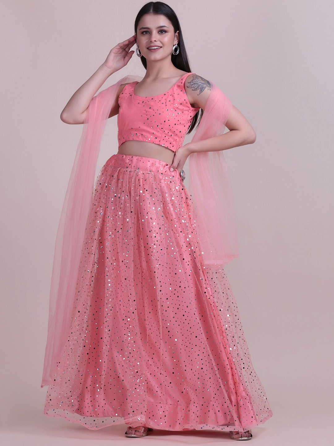 Warthy Ent Embellished Semi-Stitched Lehenga & Unstitched Blouse With Dupatta, Pink
Warthy Ent Embellished Semi-Stitched Lehenga & Unstitched Blouse With Dupatta, Pink