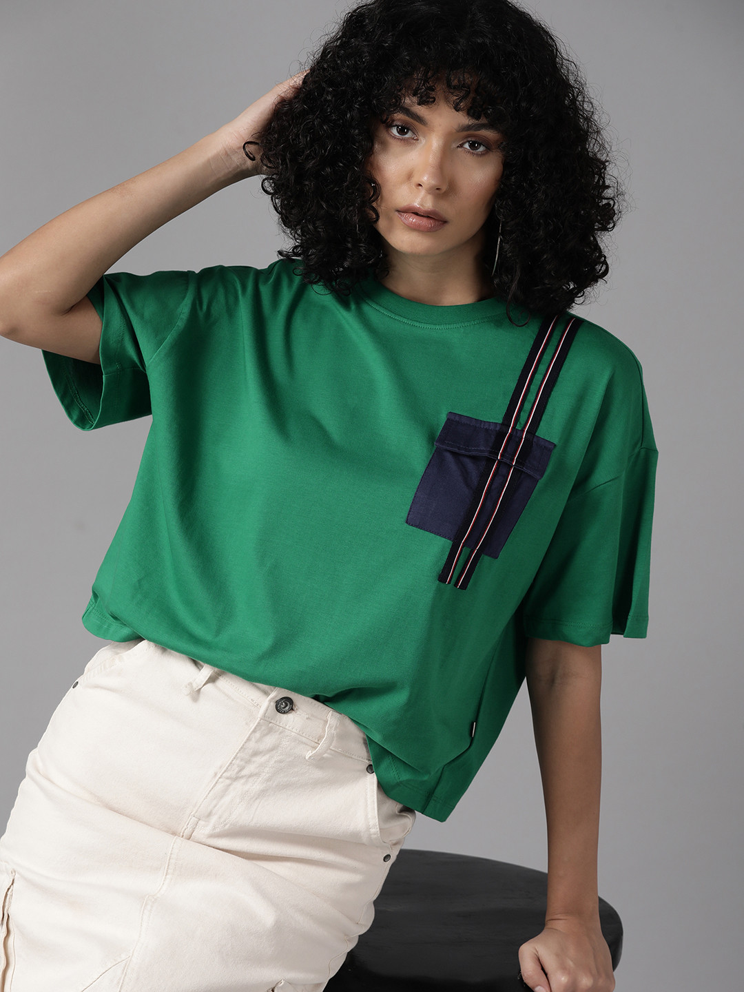 The Roadster Lifestyle Co. Pure Cotton Boxy Crop T-shirt, Green
The Roadster Lifestyle Co. Pure Cotton Boxy Crop T-shirt, Green