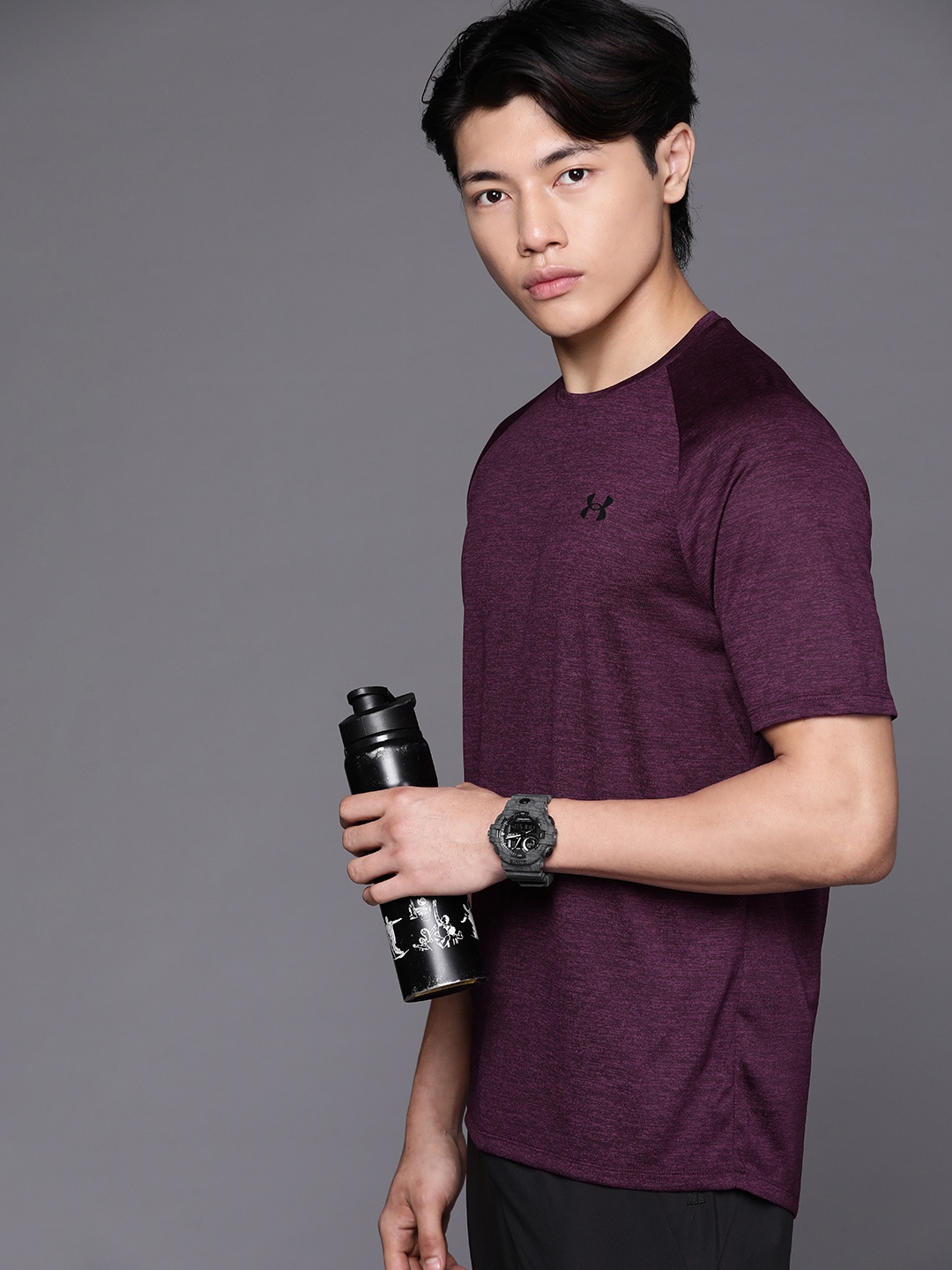 UNDER ARMOUR Brand Logo Printed Detail Loose Fit Tech 2.0 Training T-shirt, Burgundy
UNDER ARMOUR Brand Logo Printed Detail Loose Fit Tech 2.0 Training T-shirt, Burgundy