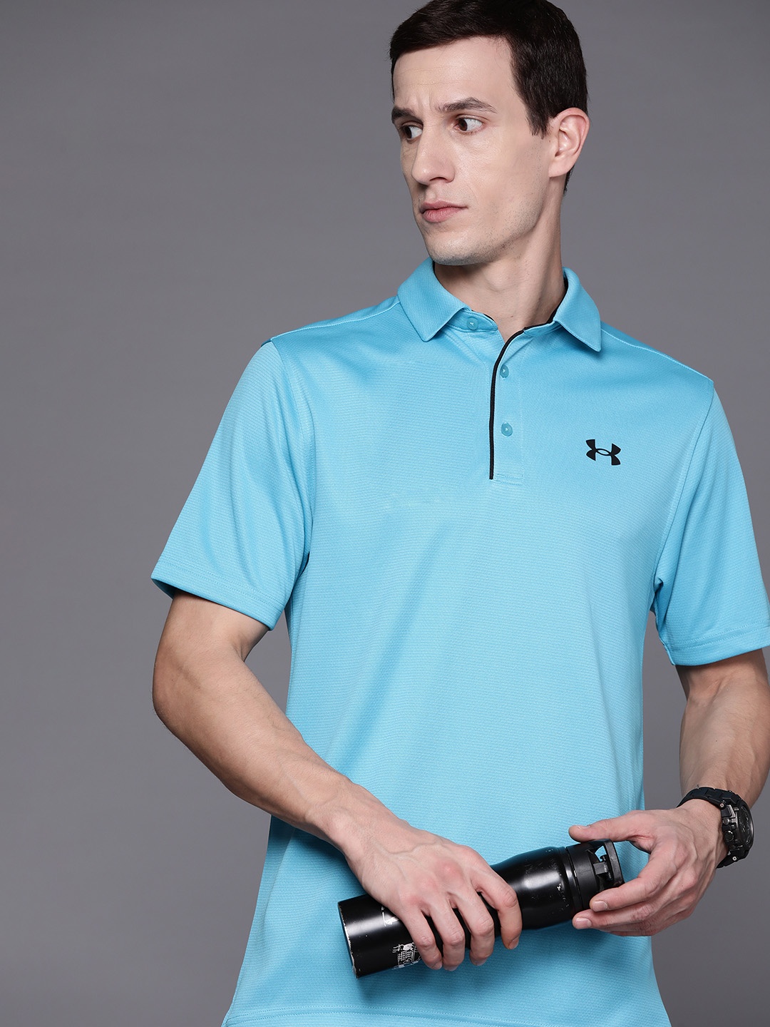 UNDER ARMOUR Brand Logo Printed Detail Polo Collar Loose Fit Tech Training T-shirt, Blue
UNDER ARMOUR Brand Logo Printed Detail Polo Collar Loose Fit Tech Training T-shirt, Blue