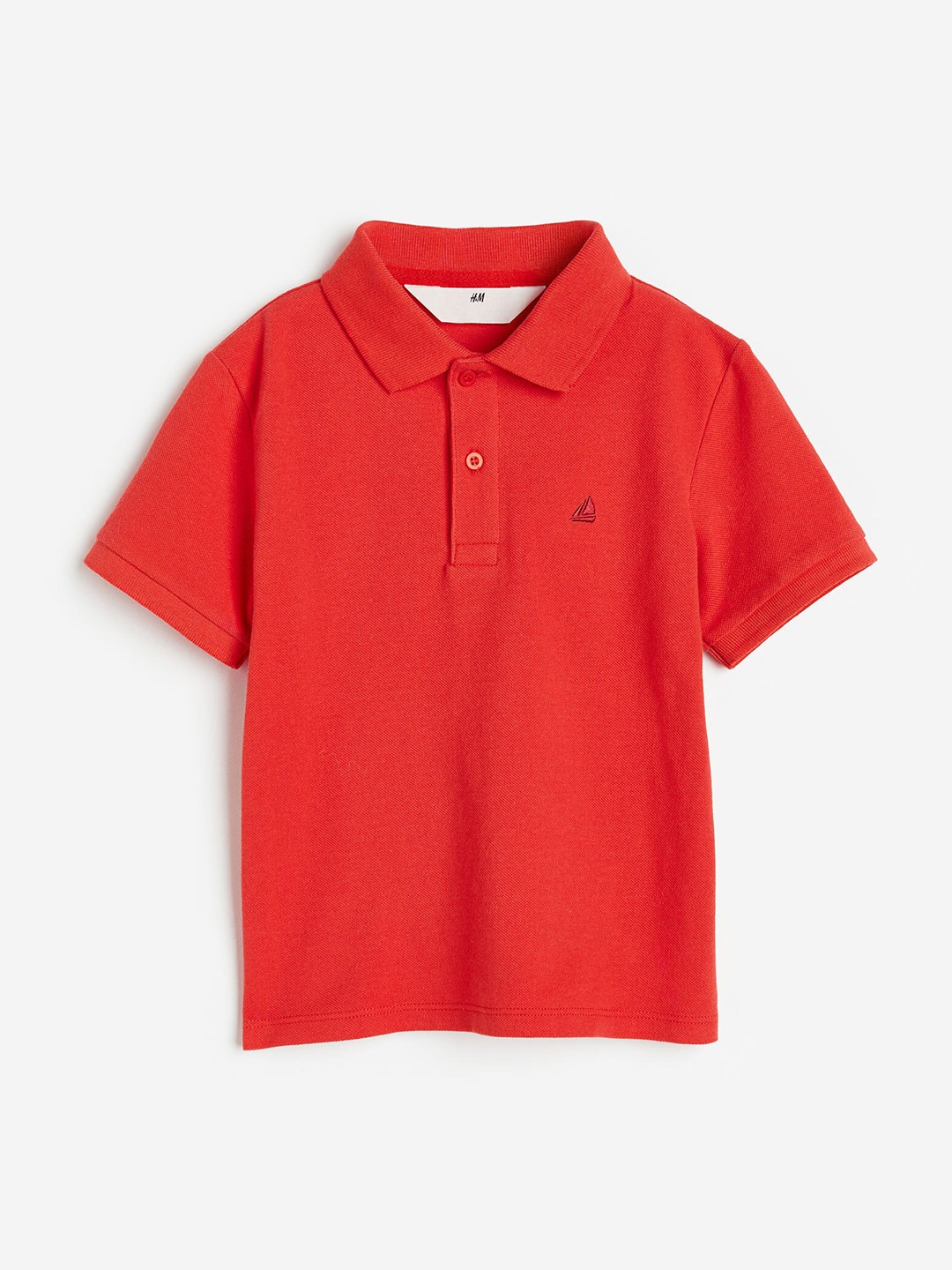 H&M Boys Cotton Piqu Polo Shirt, Red