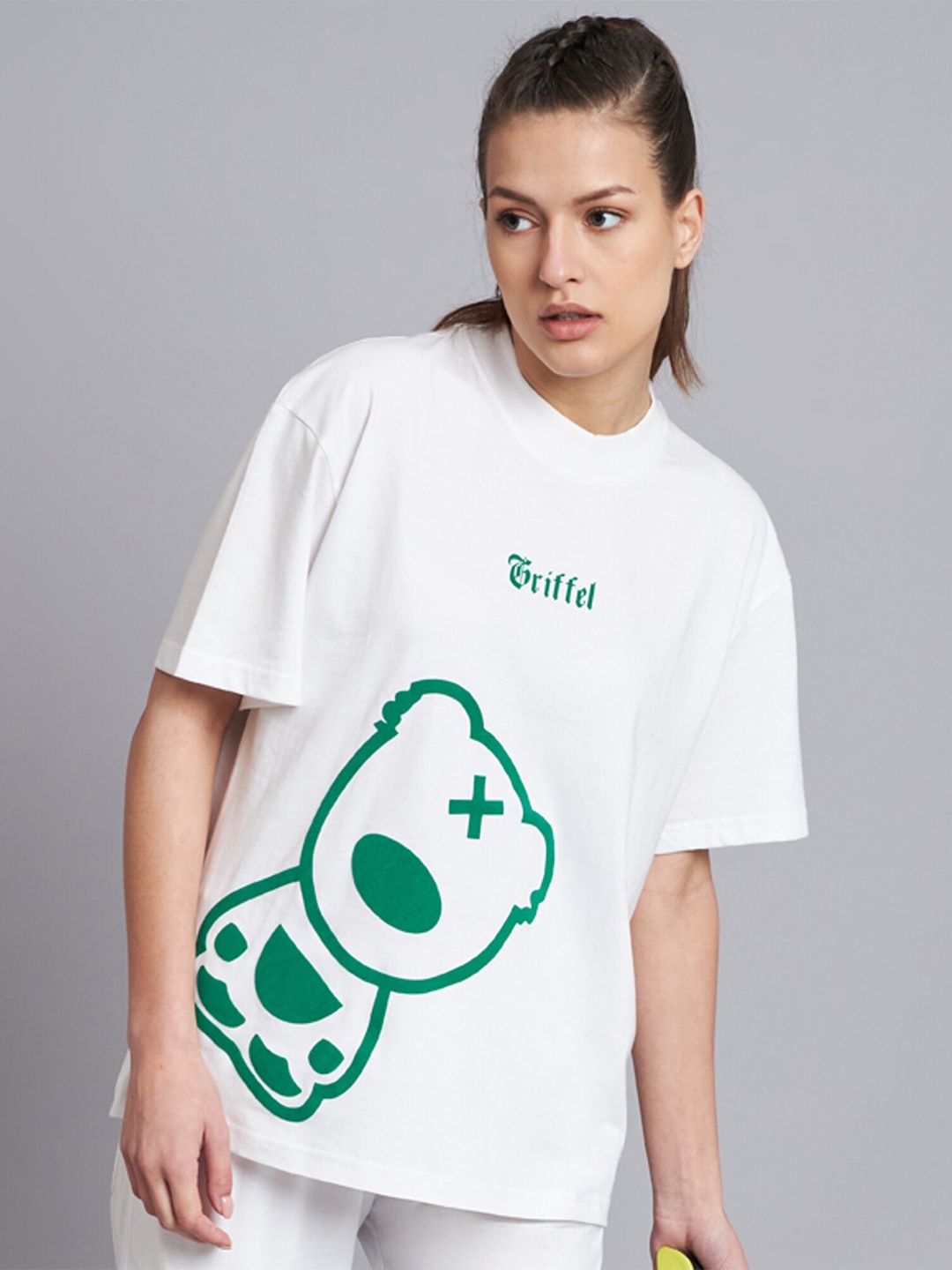 GRIFFEL Graphic Printed Drop-Shoulder Sleeves Oversized Cotton Casual T-Shirt, White
GRIFFEL Graphic Printed Drop-Shoulder Sleeves Oversized Cotton Casual T-Shirt, White