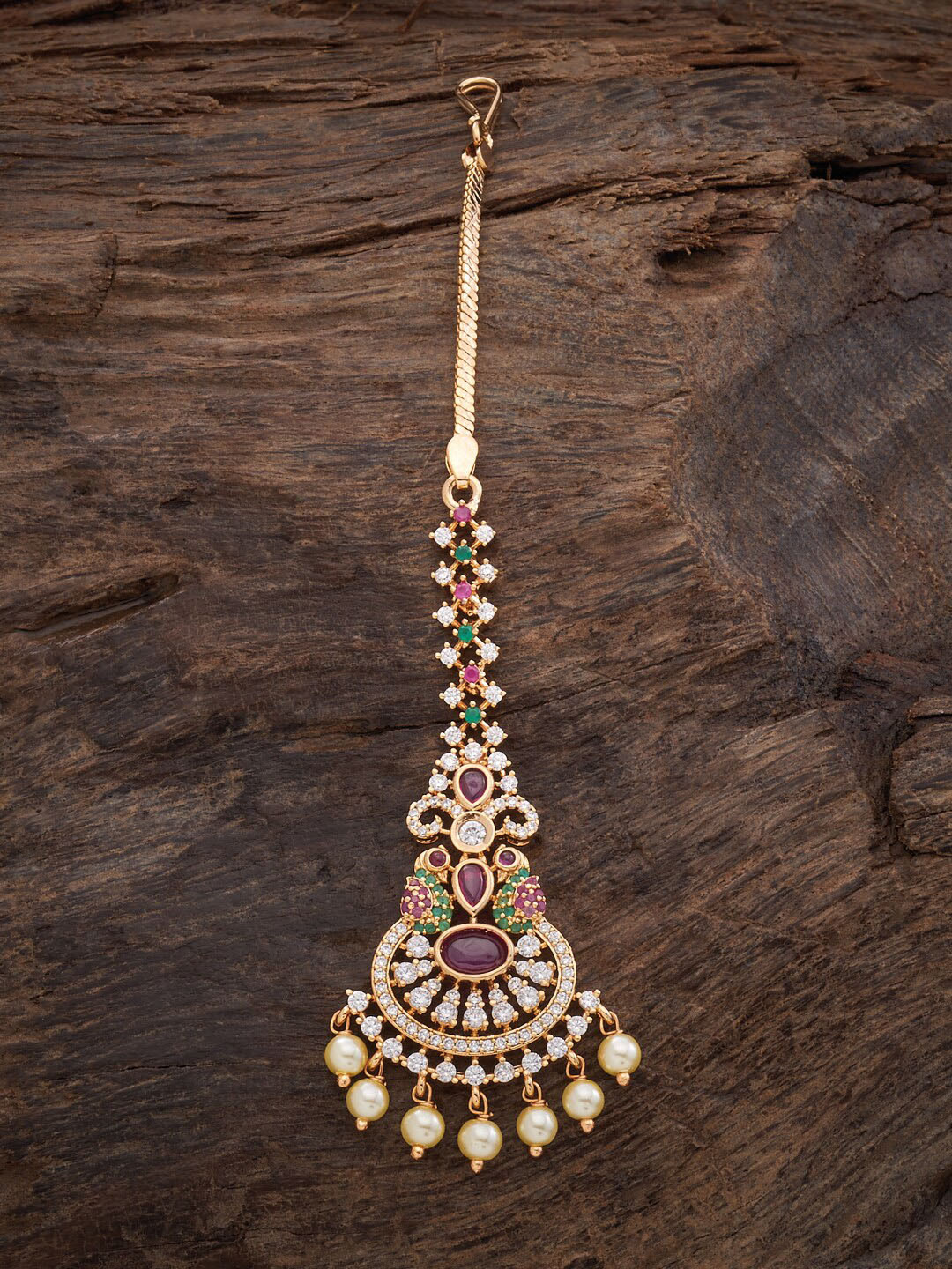 Kushal's Fashion Jewellery Stone-Studded & Beaded Maang Tikka, Gold
Kushal's Fashion Jewellery Stone-Studded & Beaded Maang Tikka, Gold